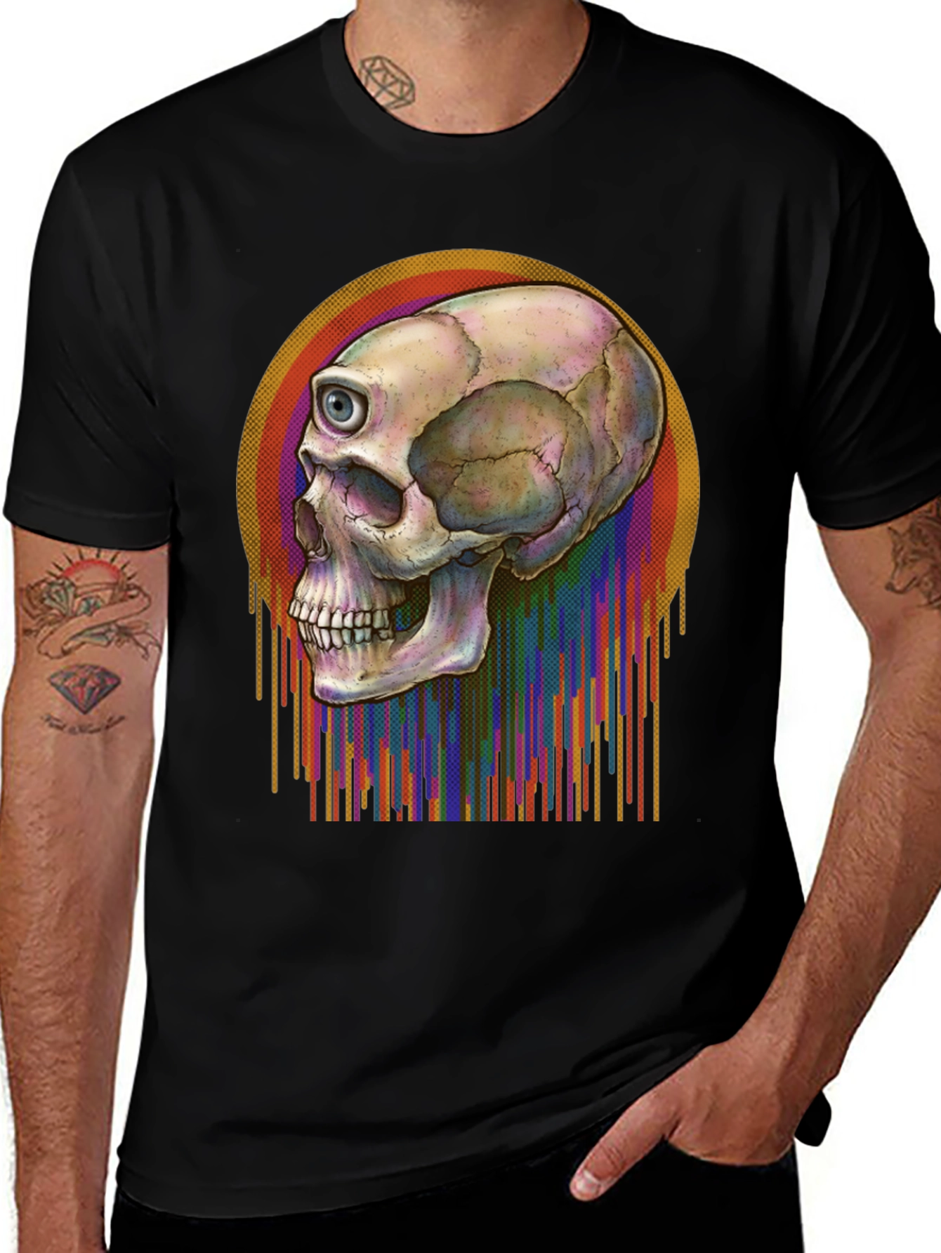 Variant 4 of One-Eyed Skull Tee - Men's Graphic T-Shirt