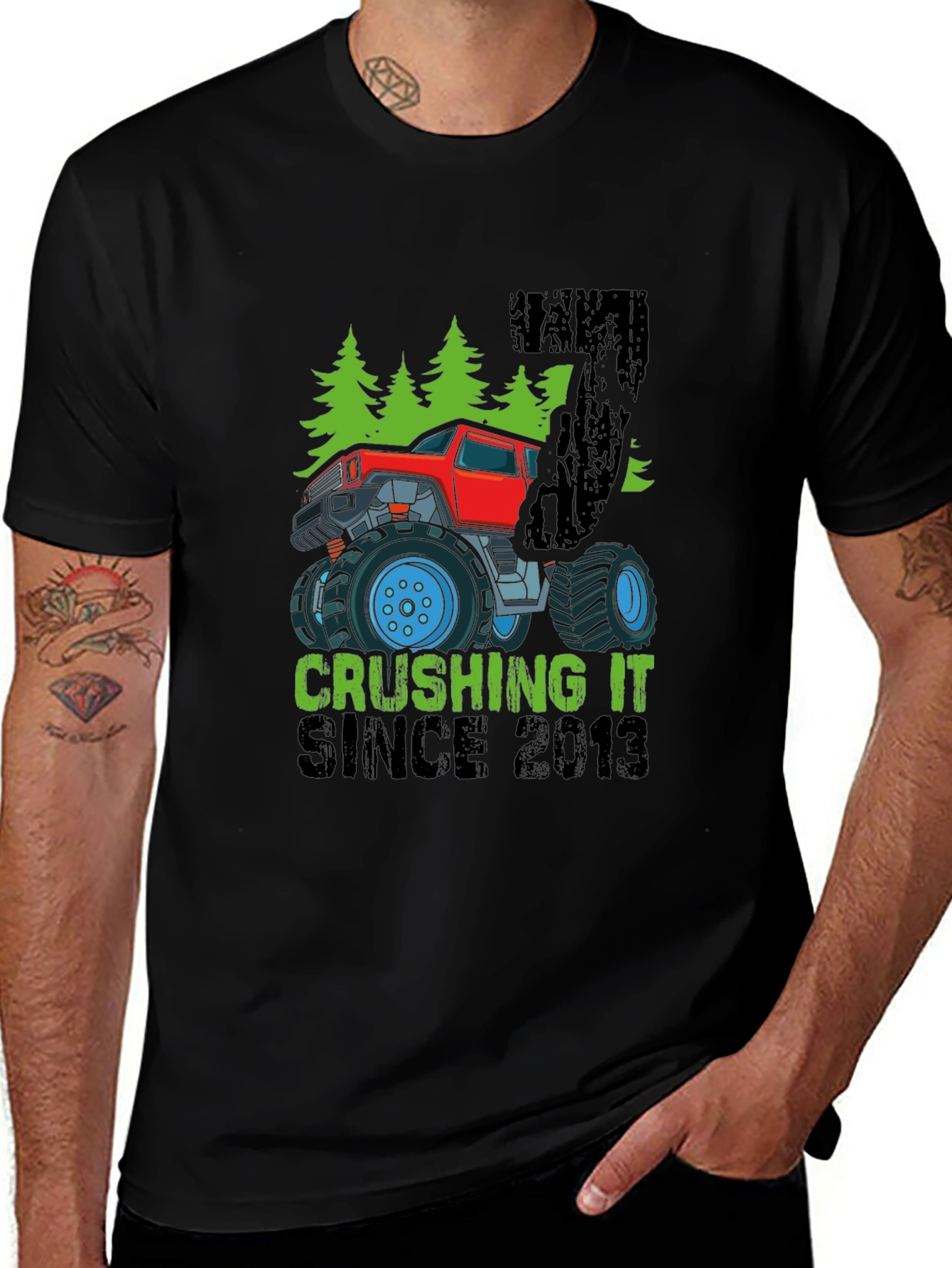 Crushing It Since 2013 Monster Truck Birthday T-Shirt