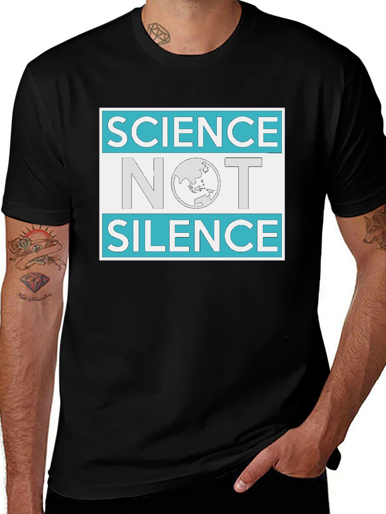 Science Not Silence Graphic Tee - Black