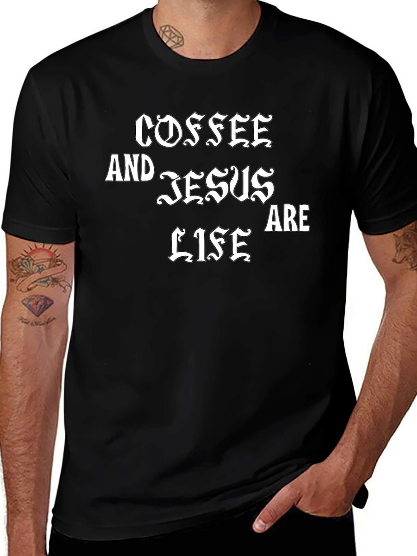 Variant 12 of Coffee and Jesus Are Life Graphic T-Shirt