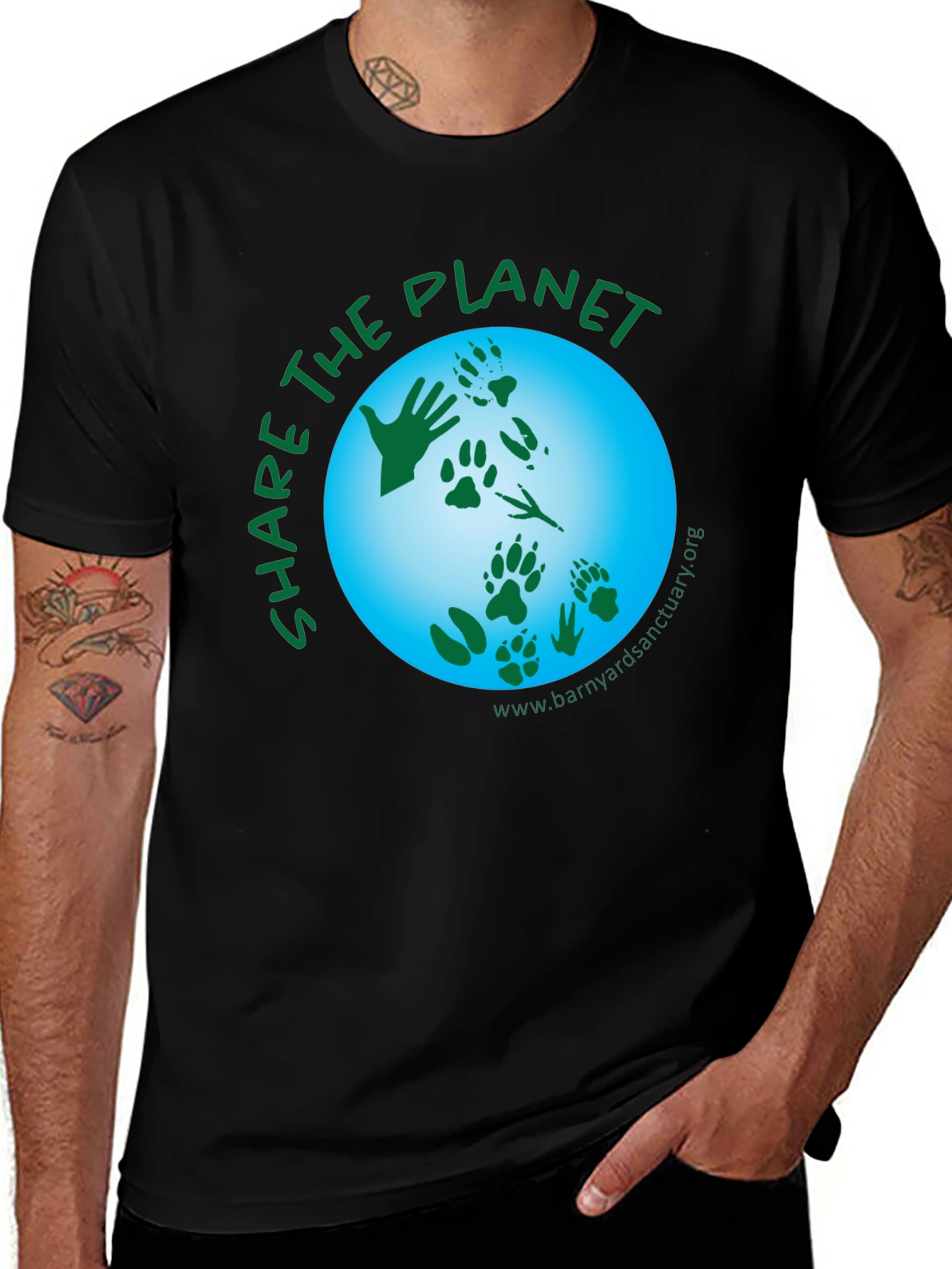 Variant 25 of Share the Planet Graphic T-Shirt - Black