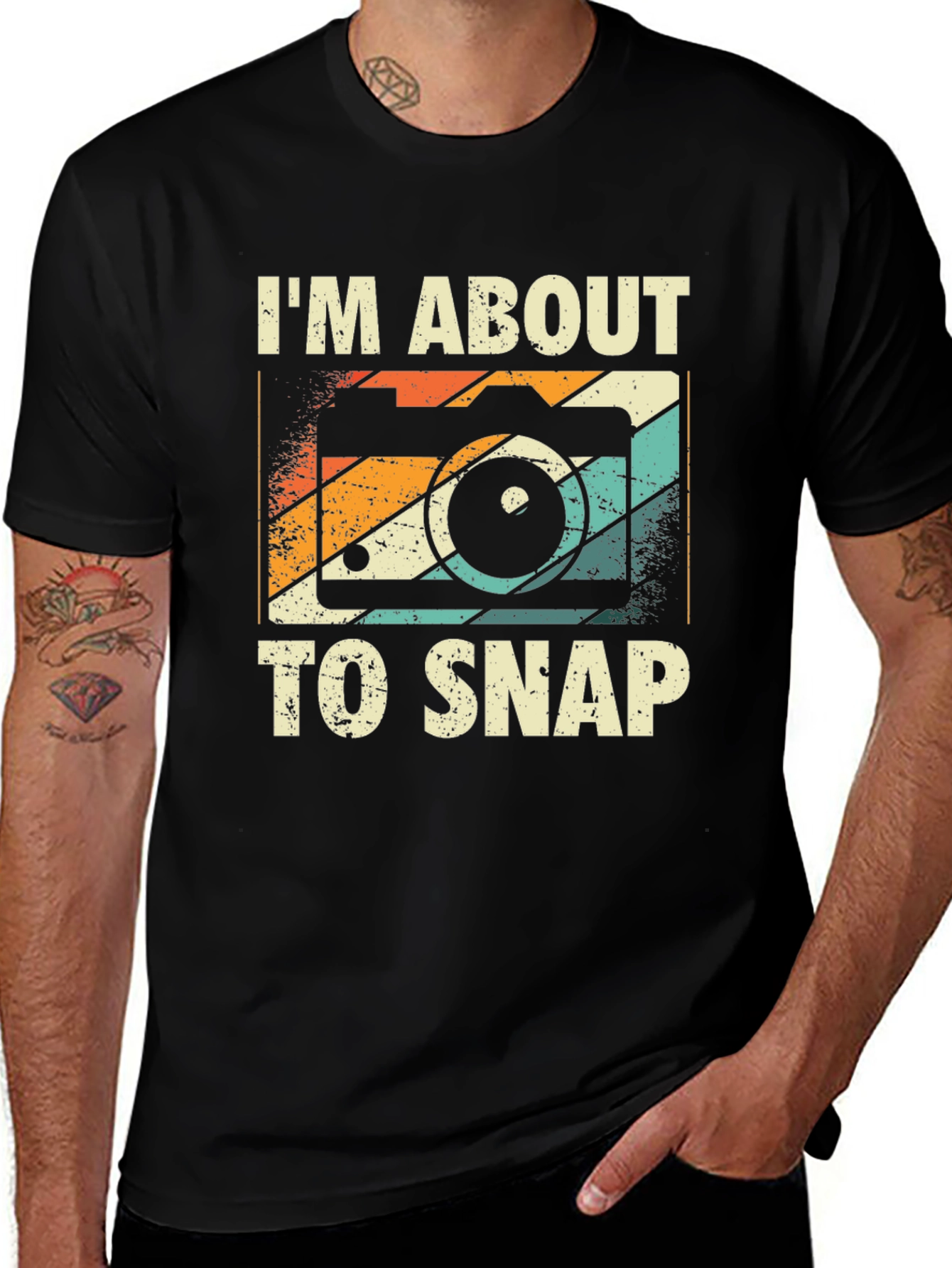 Variant 7 of I'm About To Snap Retro Camera Graphic T-Shirt