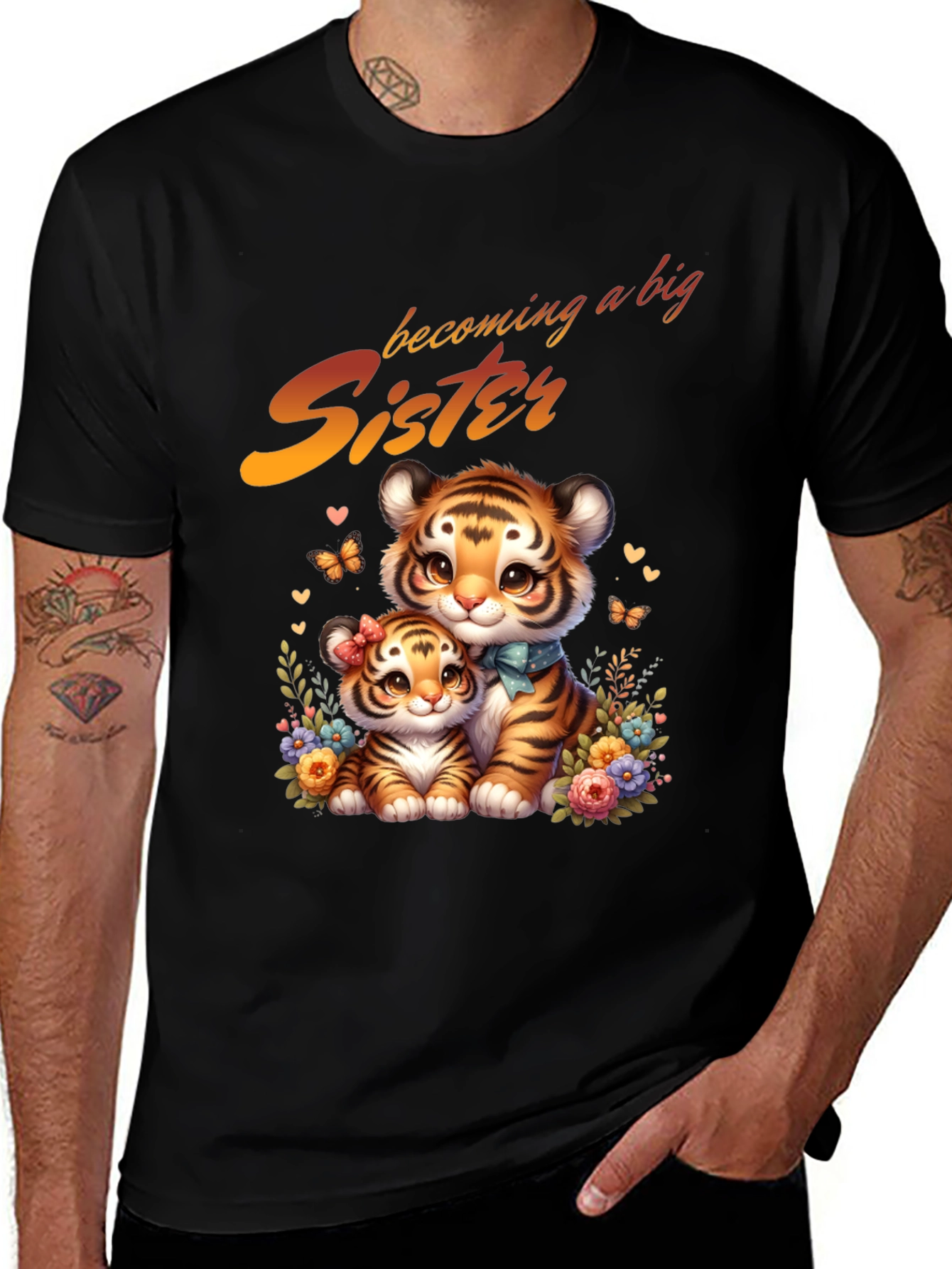 Variant 4 of Becoming a Big Sister Tiger T-Shirt