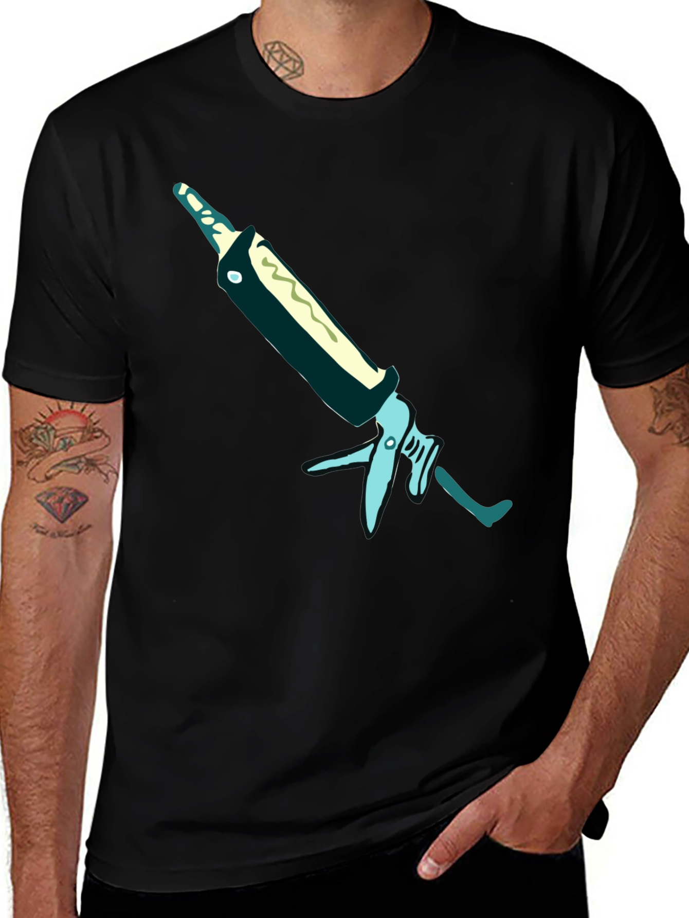 Variant 26 of Caulk Gun Graphic Tee - Modern Comfort