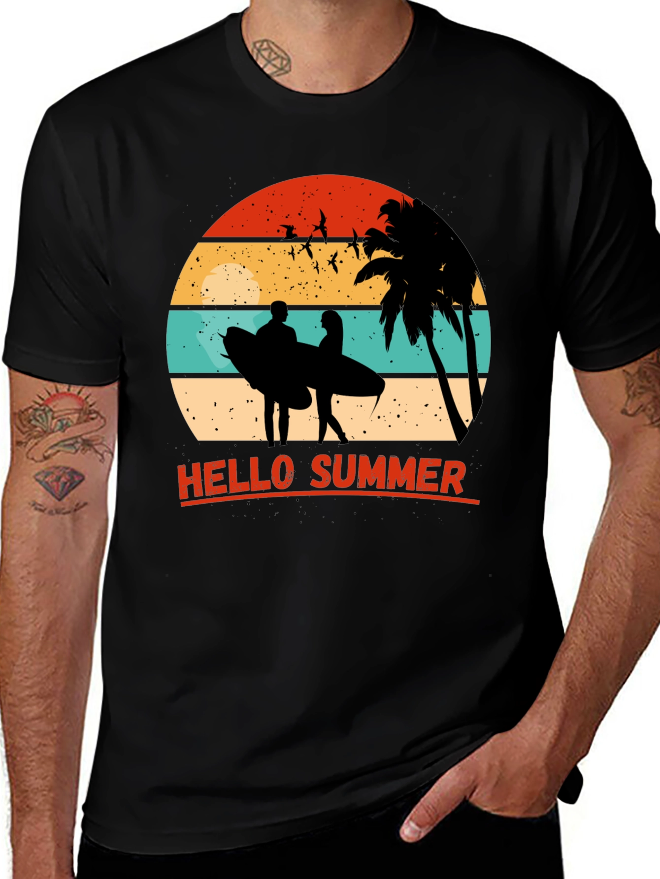 Variant 17 of Hello Summer Graphic Tee - Beach Vibes