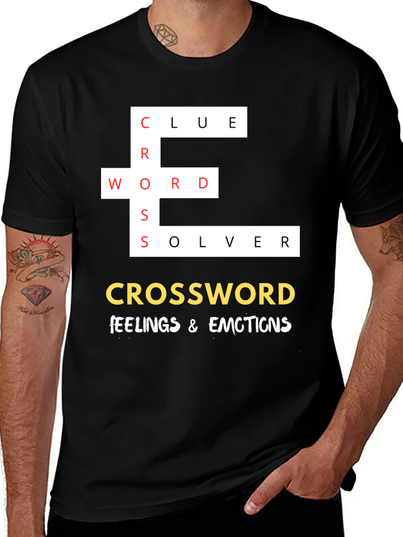 Variant 27 of Crossword Puzzle T-Shirt - Feelings & Emotions