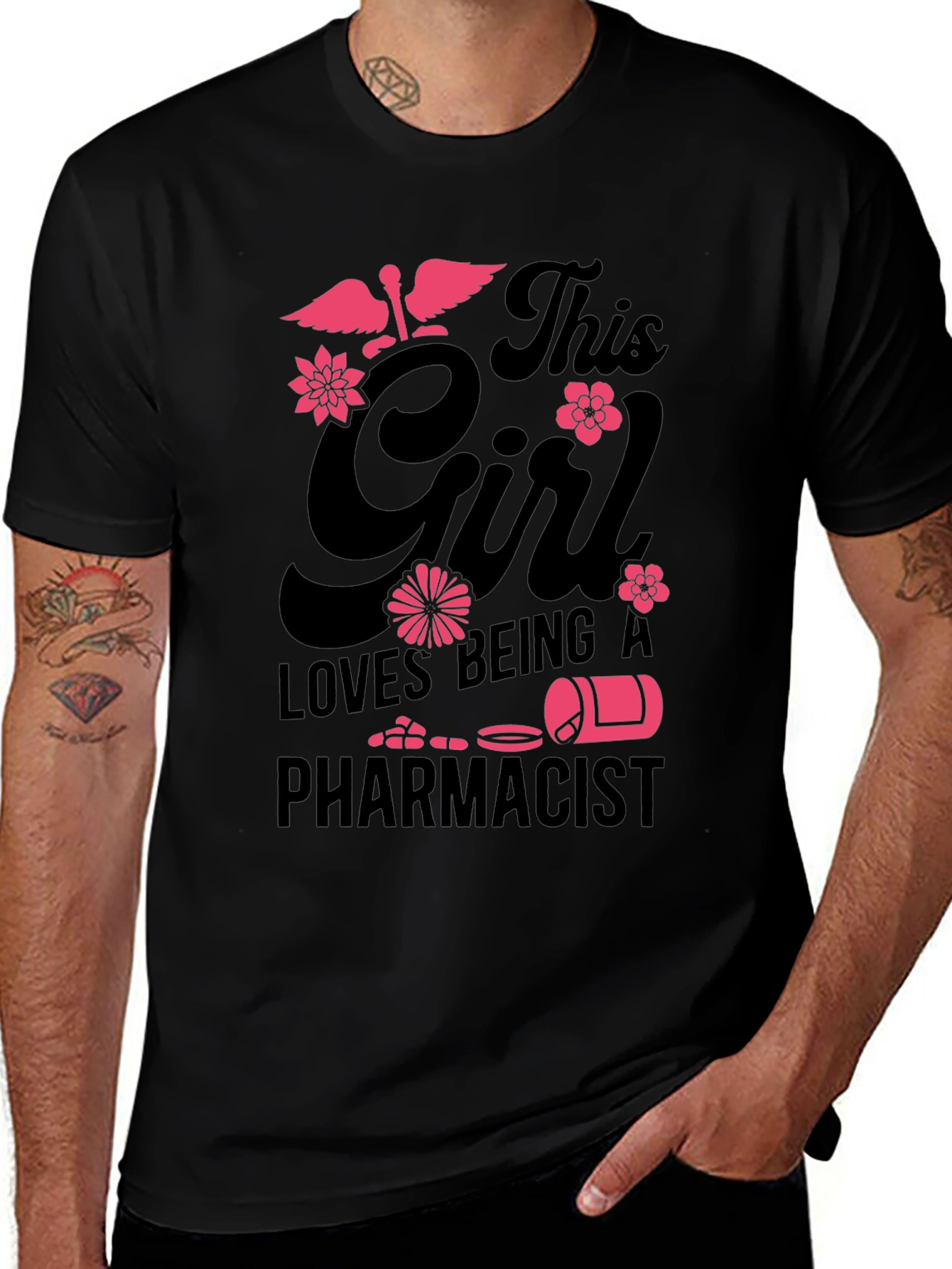 Variant 7 of Pharmacist Girl T-Shirt - Job Pride Tee