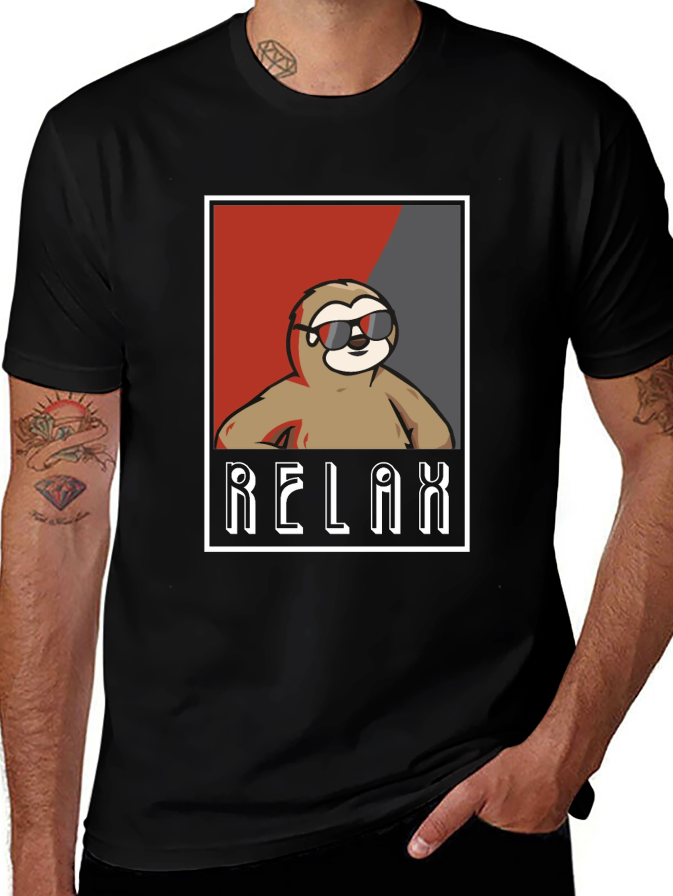 Variant 19 of Relax Sloth Graphic Tee - Cool Casual Comfort