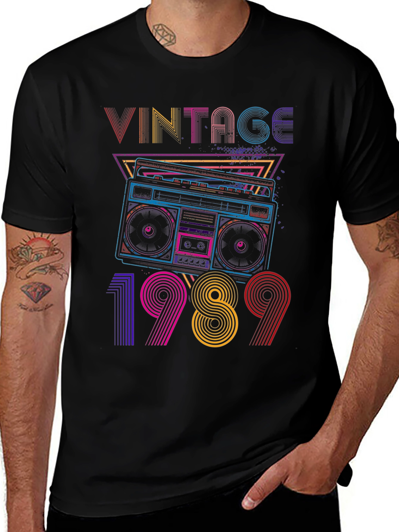 Variant 4 of Vintage 1989 Retro Boombox T-Shirt