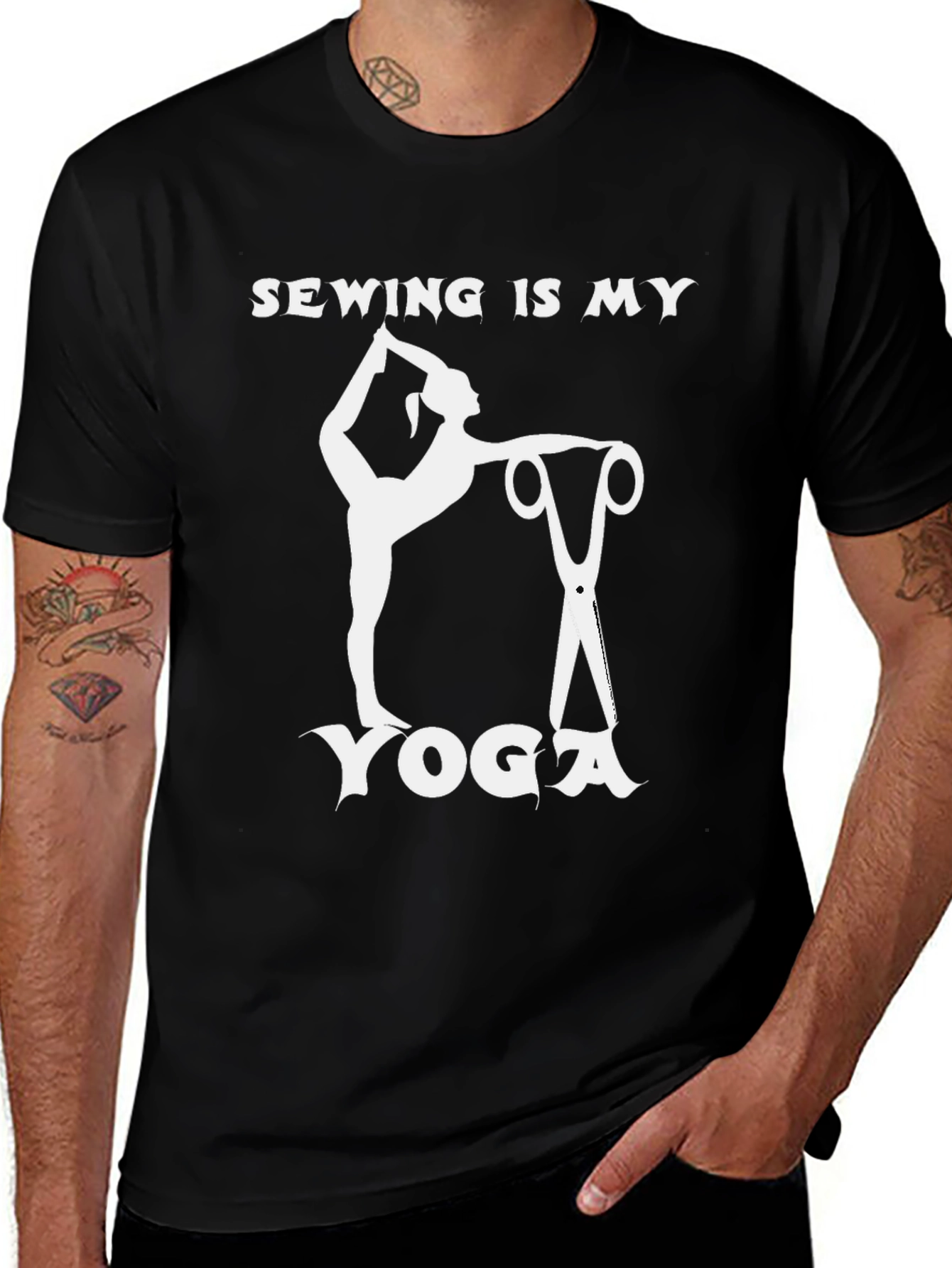 Variant 4 of Sewing is My Yoga Graphic Tee
