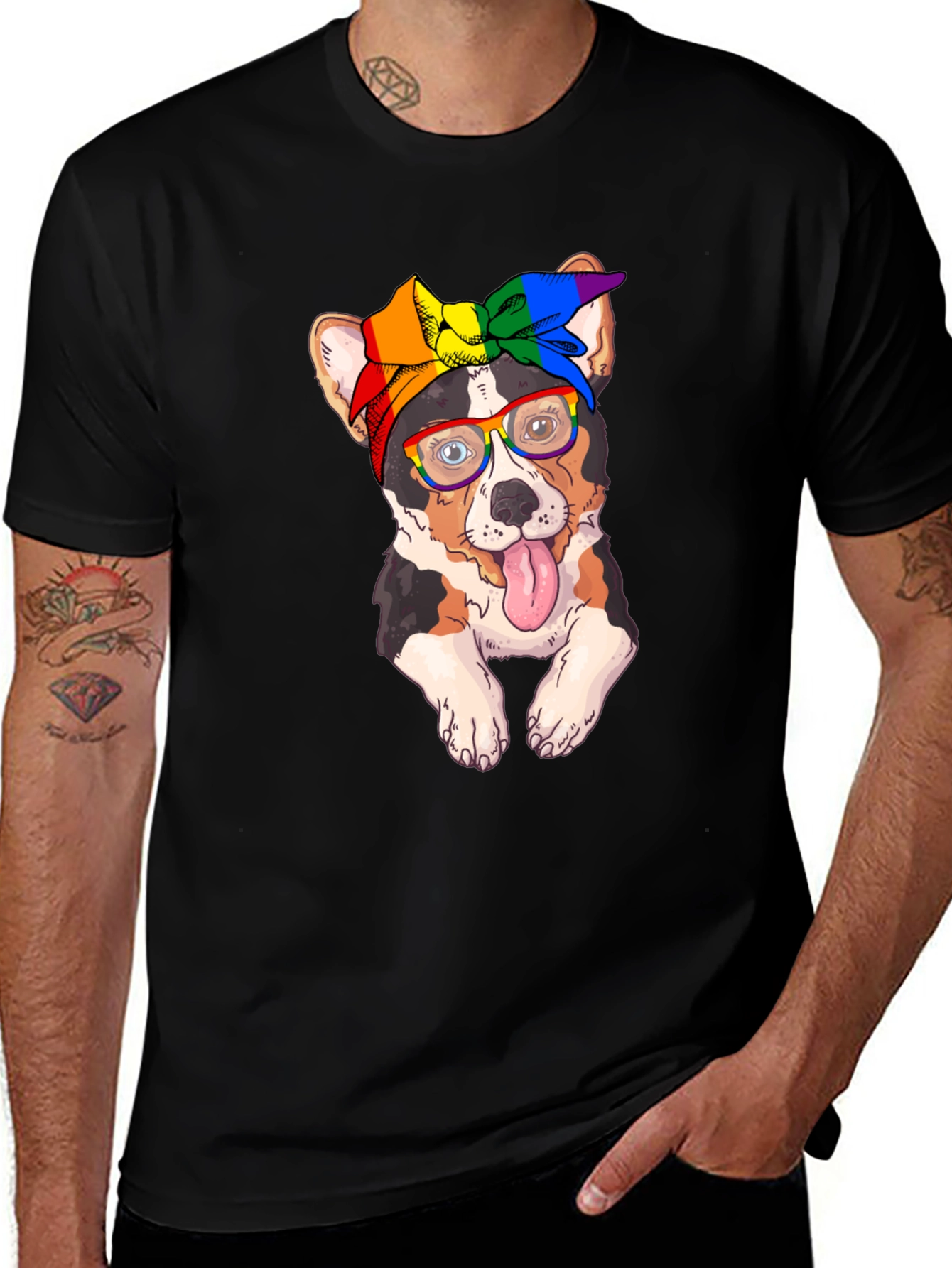 Variant 9 of Dog Rainbow Pride T-Shirt