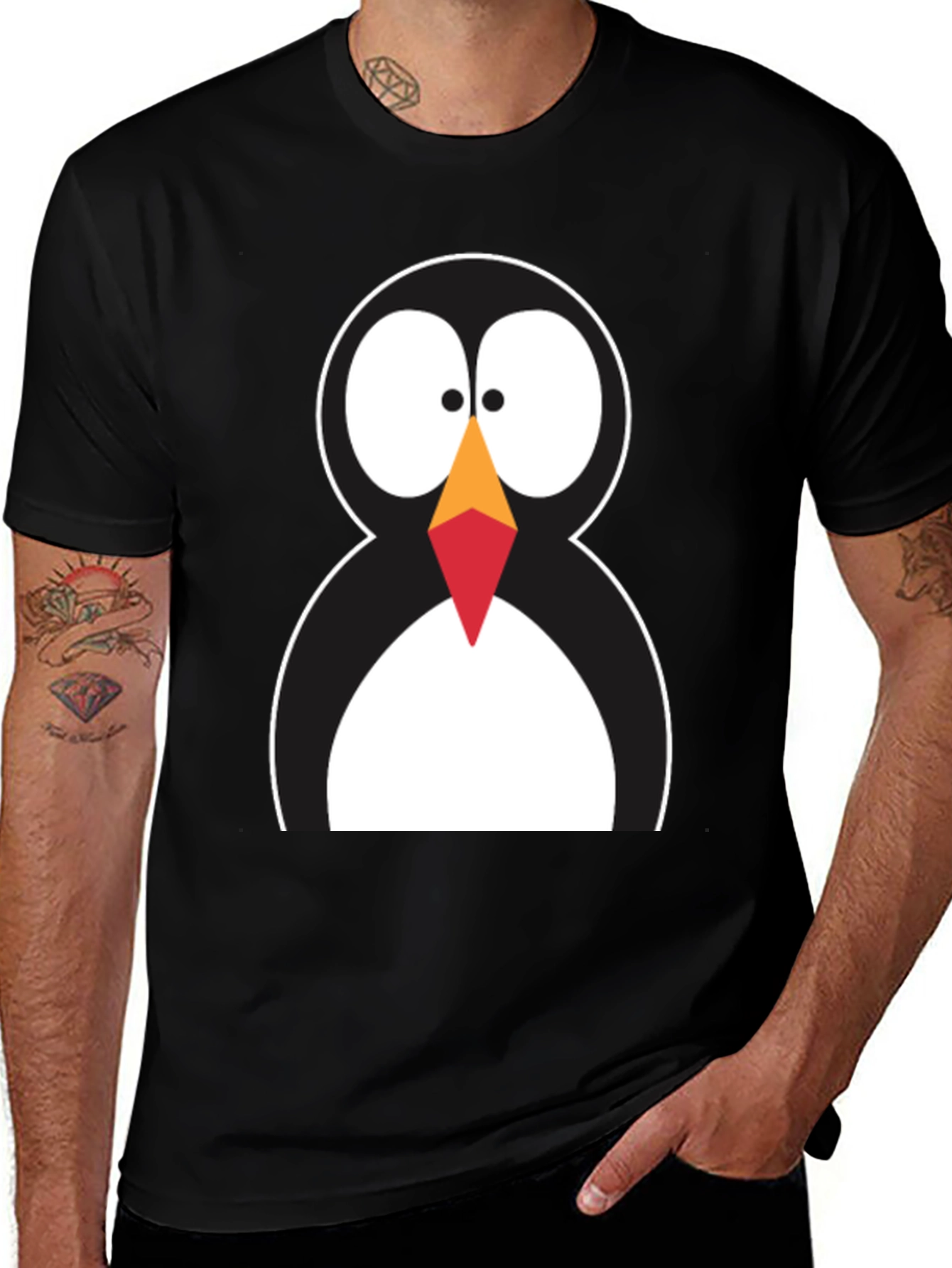 Variant 25 of Funny Penguin Graphic Tee - Unisex Black T-Shirt
