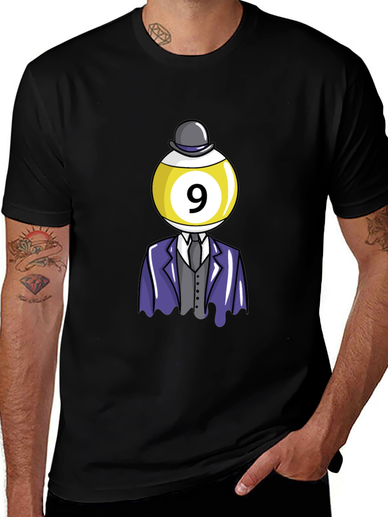 Variant 7 of Novelty Nine Ball Head T-Shirt