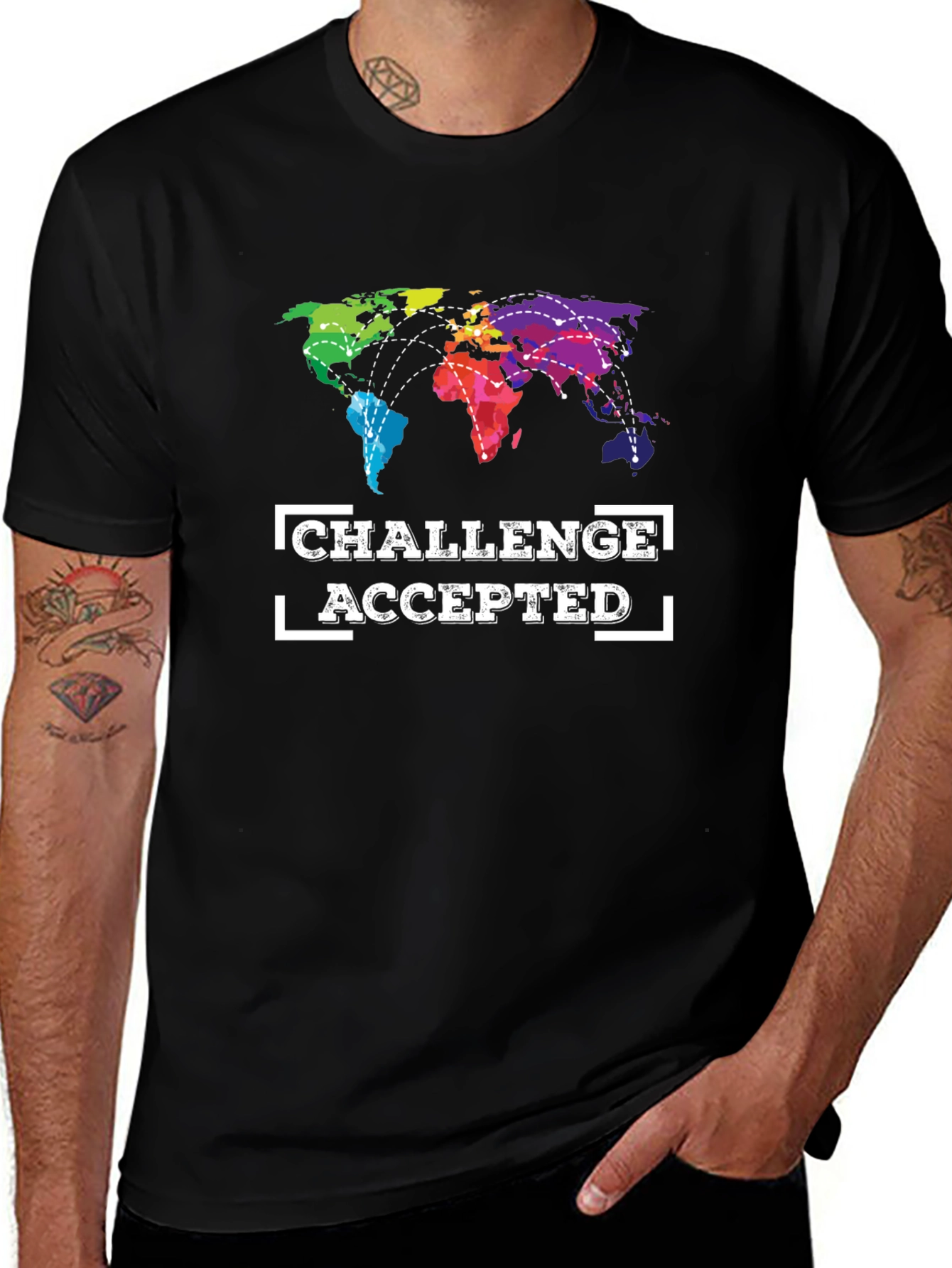 Challenge Accepted World Map T-Shirt