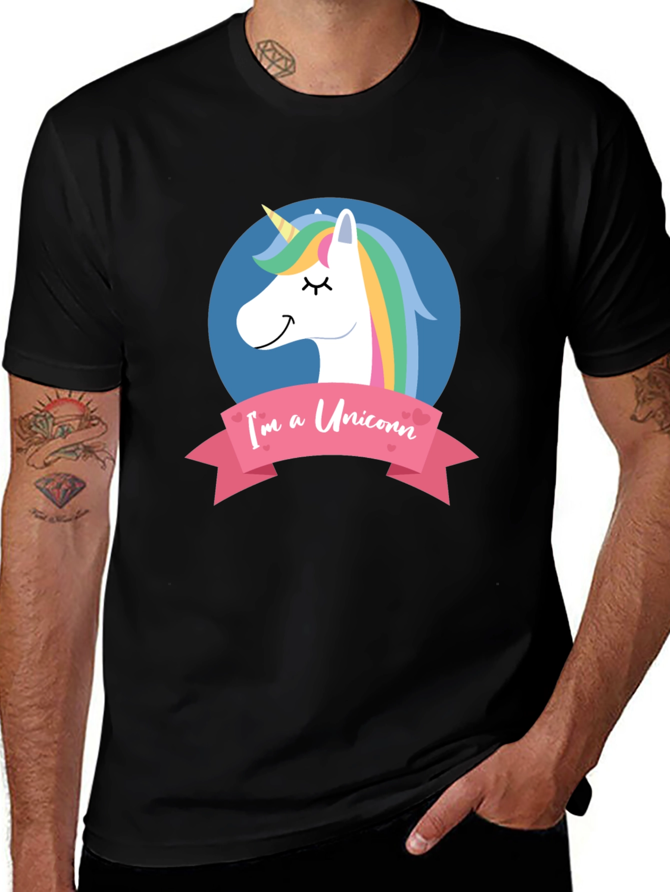 Variant 29 of I'm a Unicorn Men's Black T-Shirt