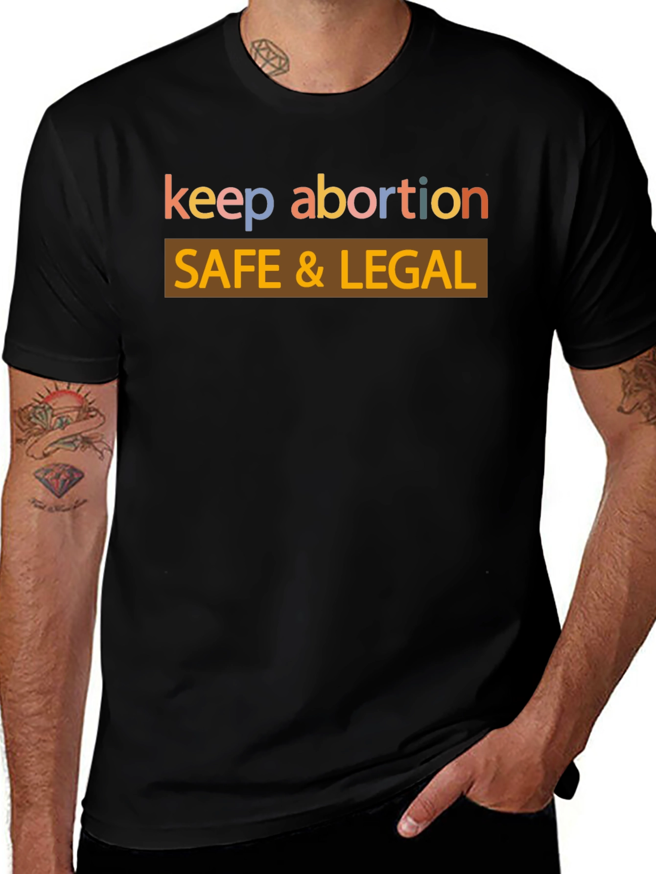Variant 23 of Keep Abortion Safe & Legal Black T-Shirt