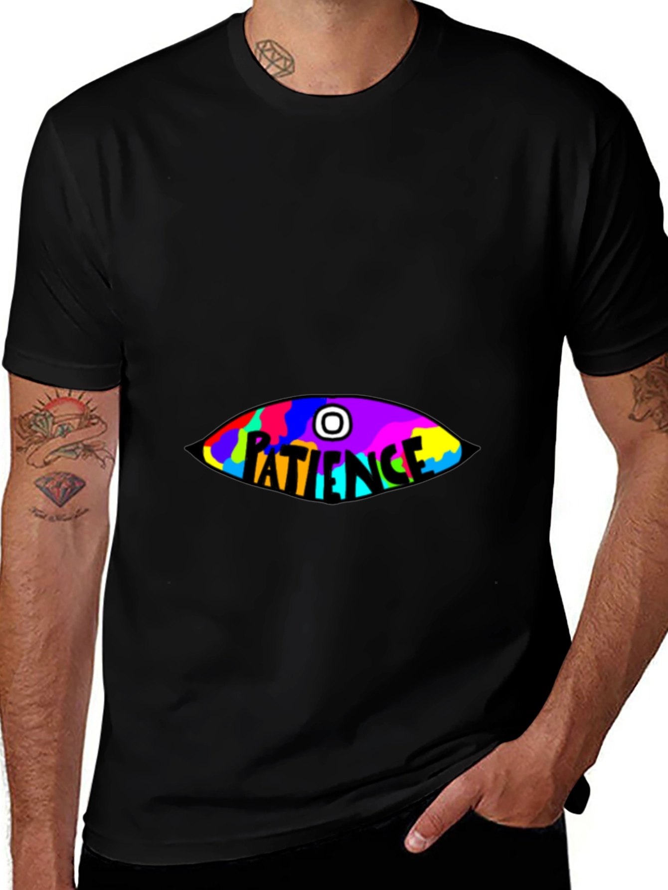 Variant 15 of Patience Graphic Tee - Eye-Catching Design