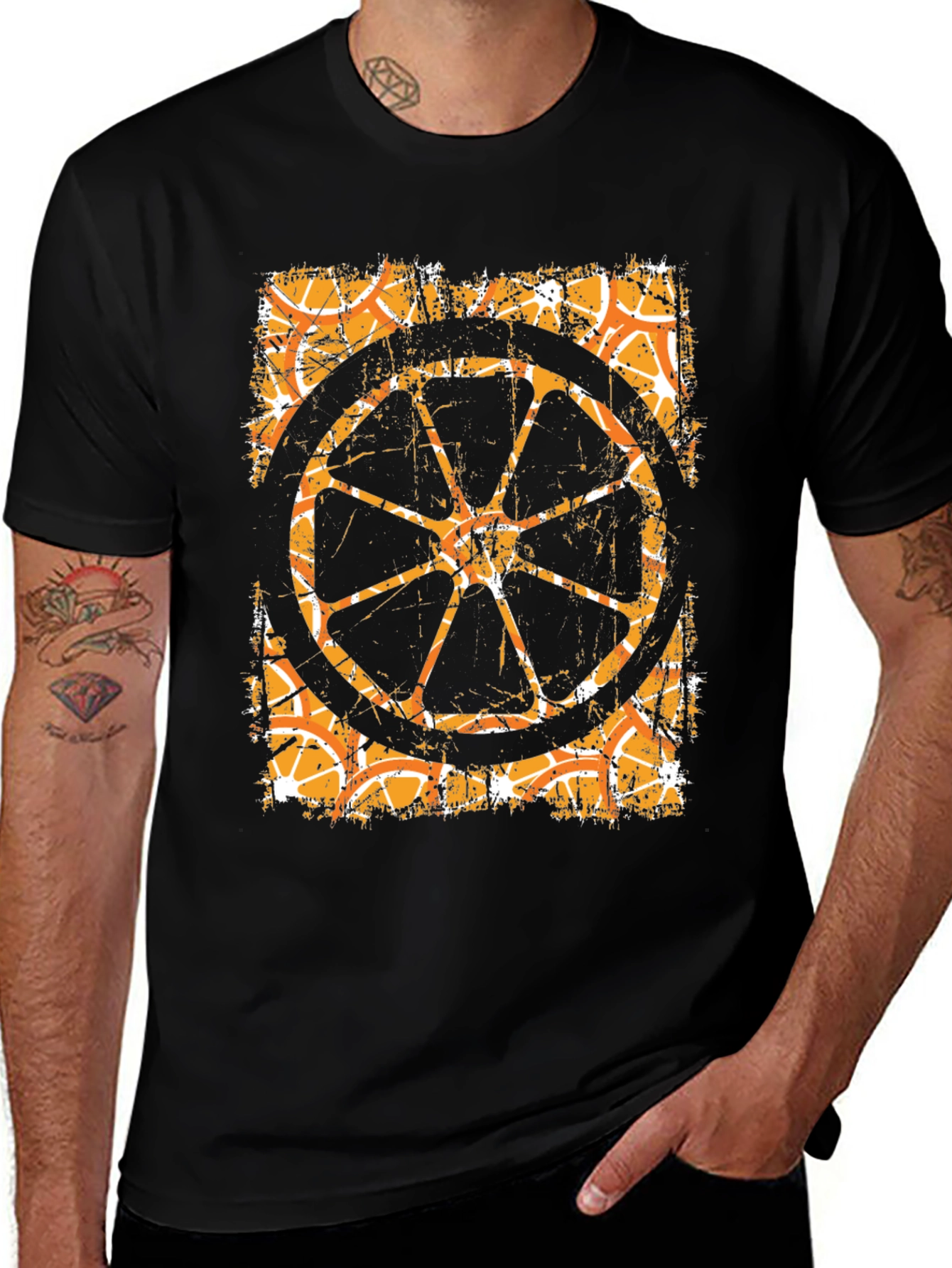 Variant 16 of Retro Orange Slice Graphic T-Shirt