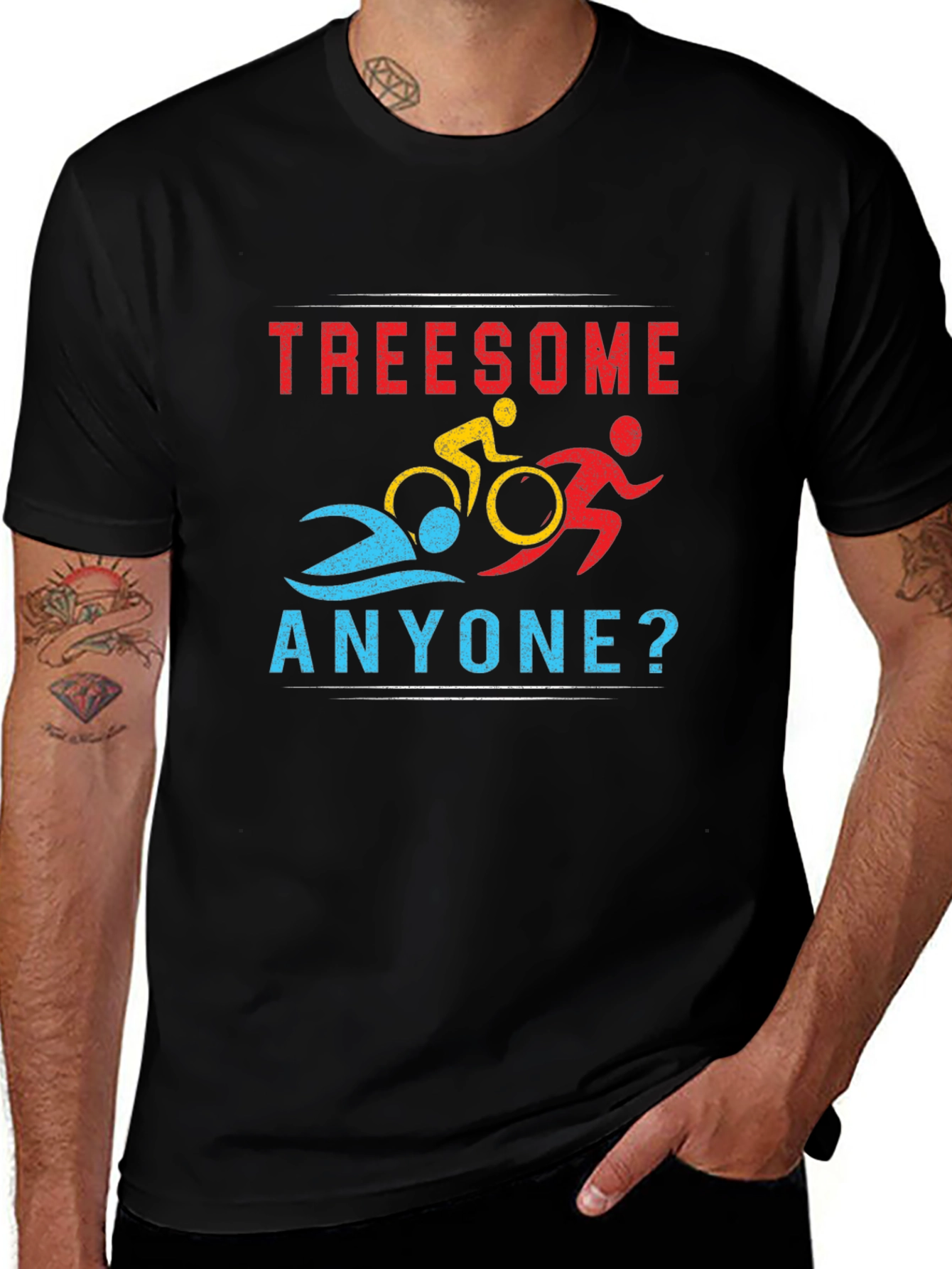 Variant 6 of Treesome Anyone? Triathlon T-Shirt