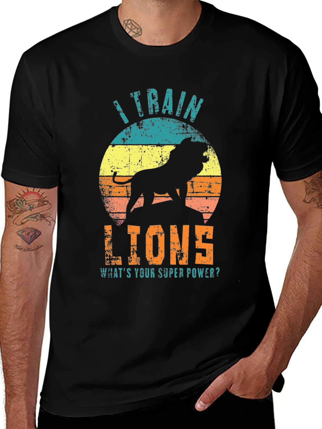 Variant 18 of I Train Lions Graphic T-Shirt - Super Power Tee