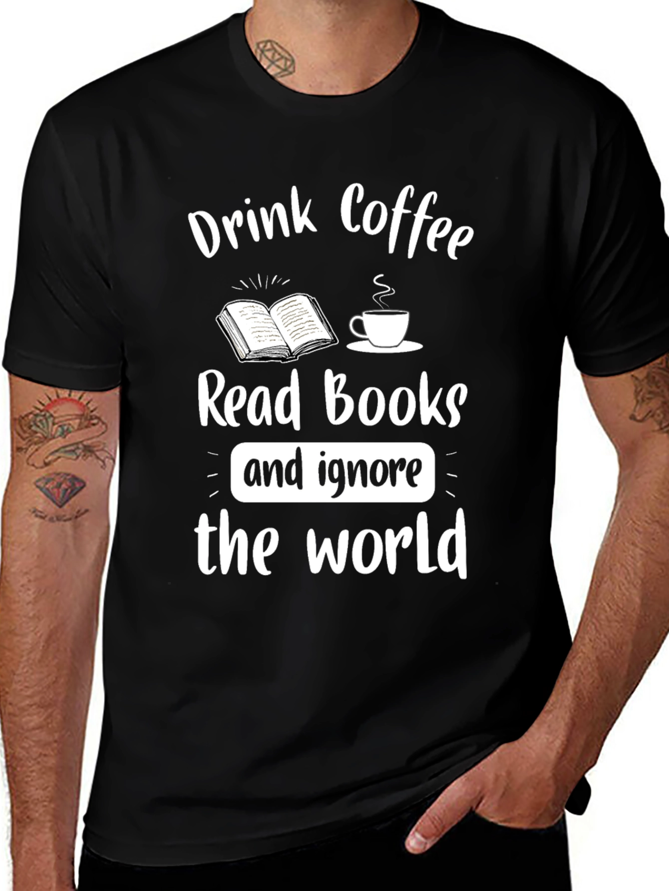 Variant 24 of Drink Coffee & Read Books T-Shirt