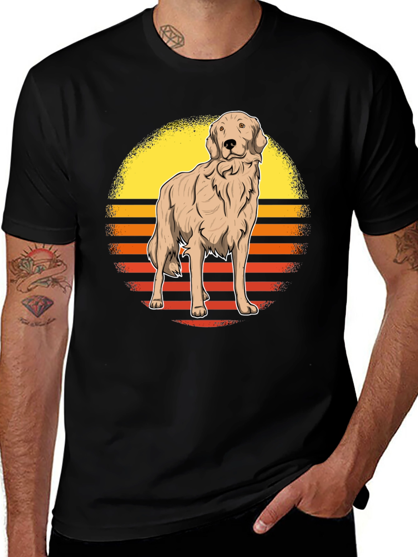 Golden Retriever Sunset T-Shirt - Dog Lover Tee