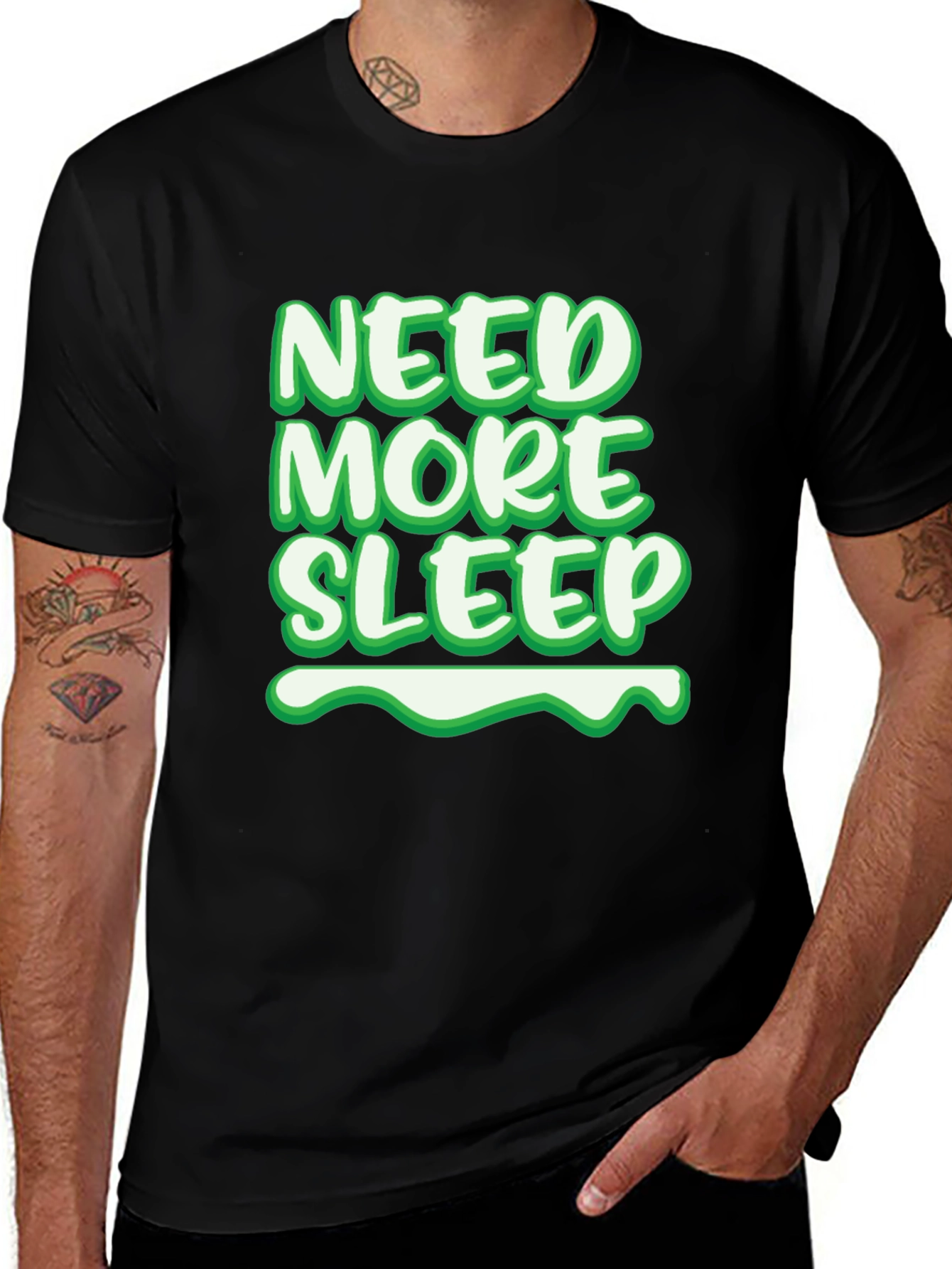 Variant 5 of Need More Sleep Graphic Tee - Soft Cotton Blend