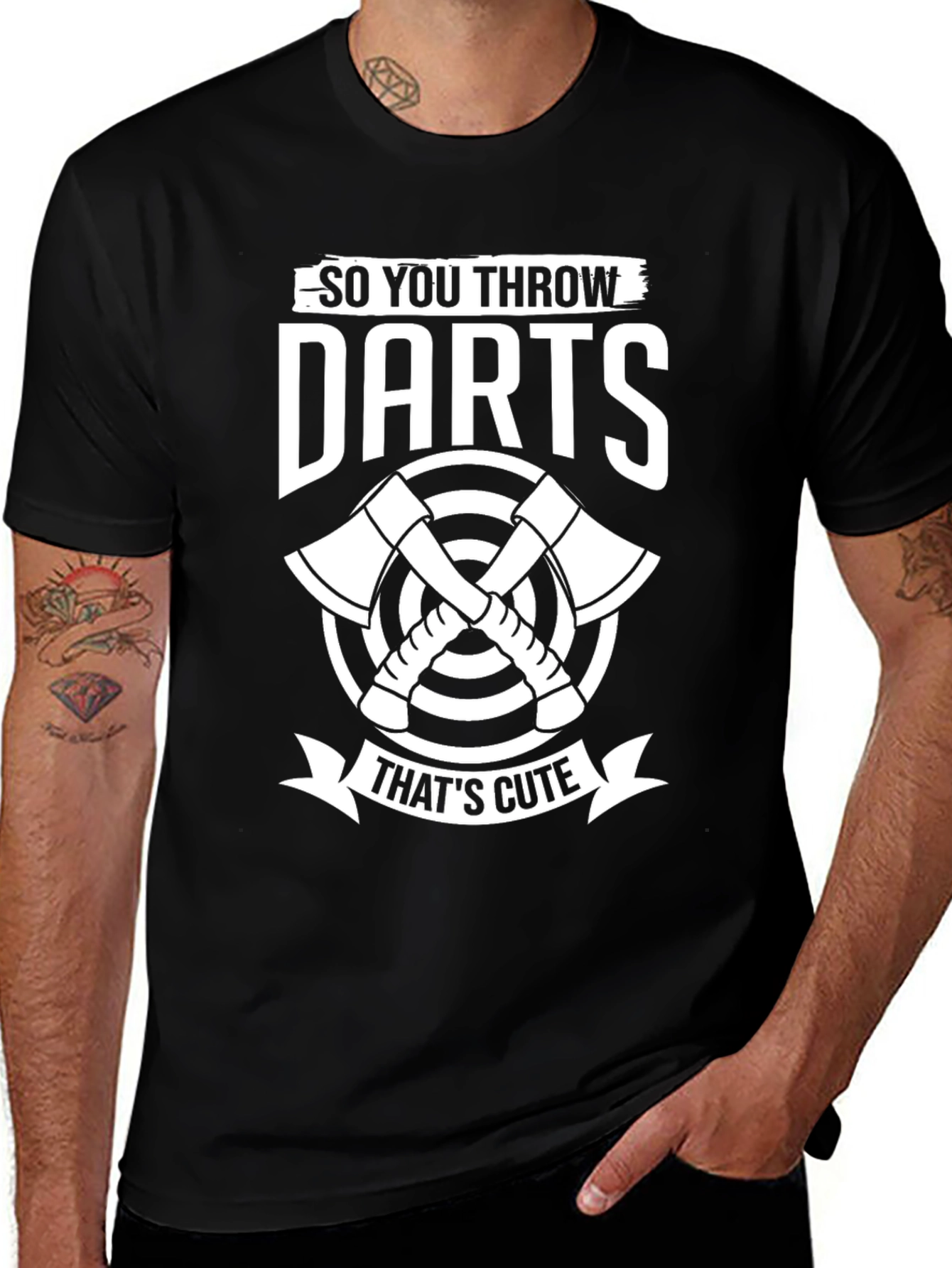 Variant 15 of Axe Throwing T-Shirt - So You Throw Darts?