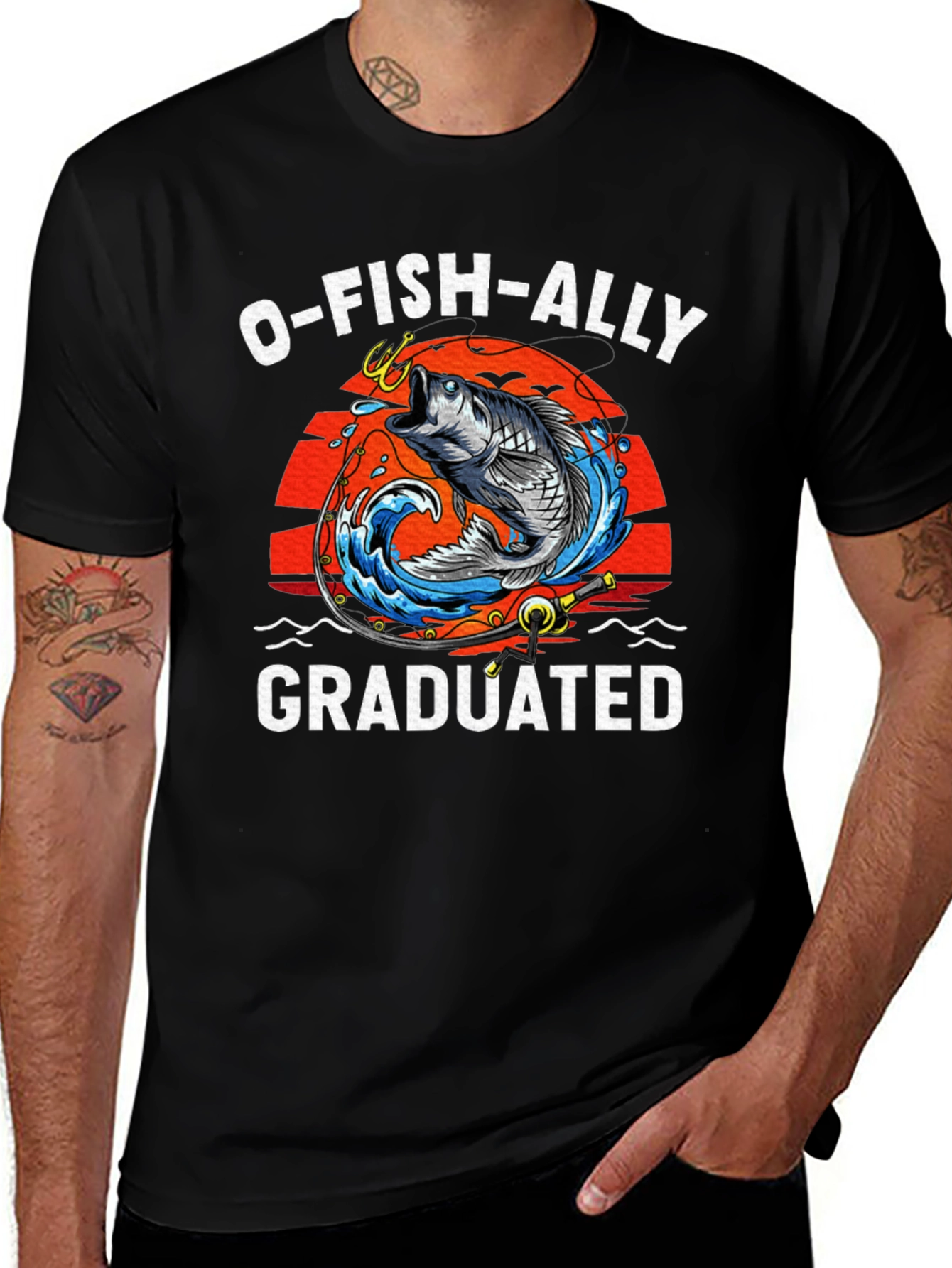 Variant 10 of O-FISH-ALLY Graduated T-Shirt