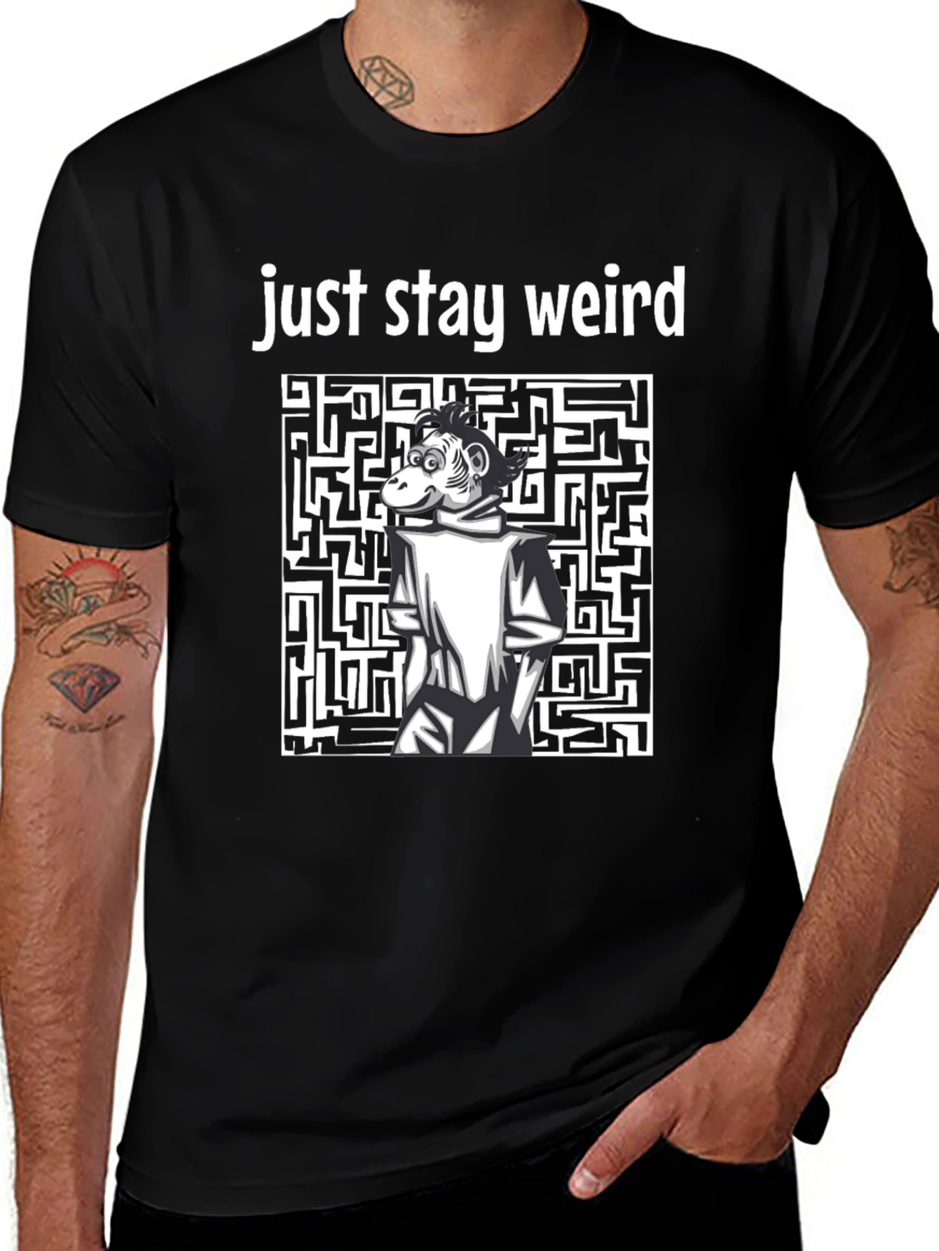 Variant 20 of Stay Weird Monkey Graphic T-Shirt