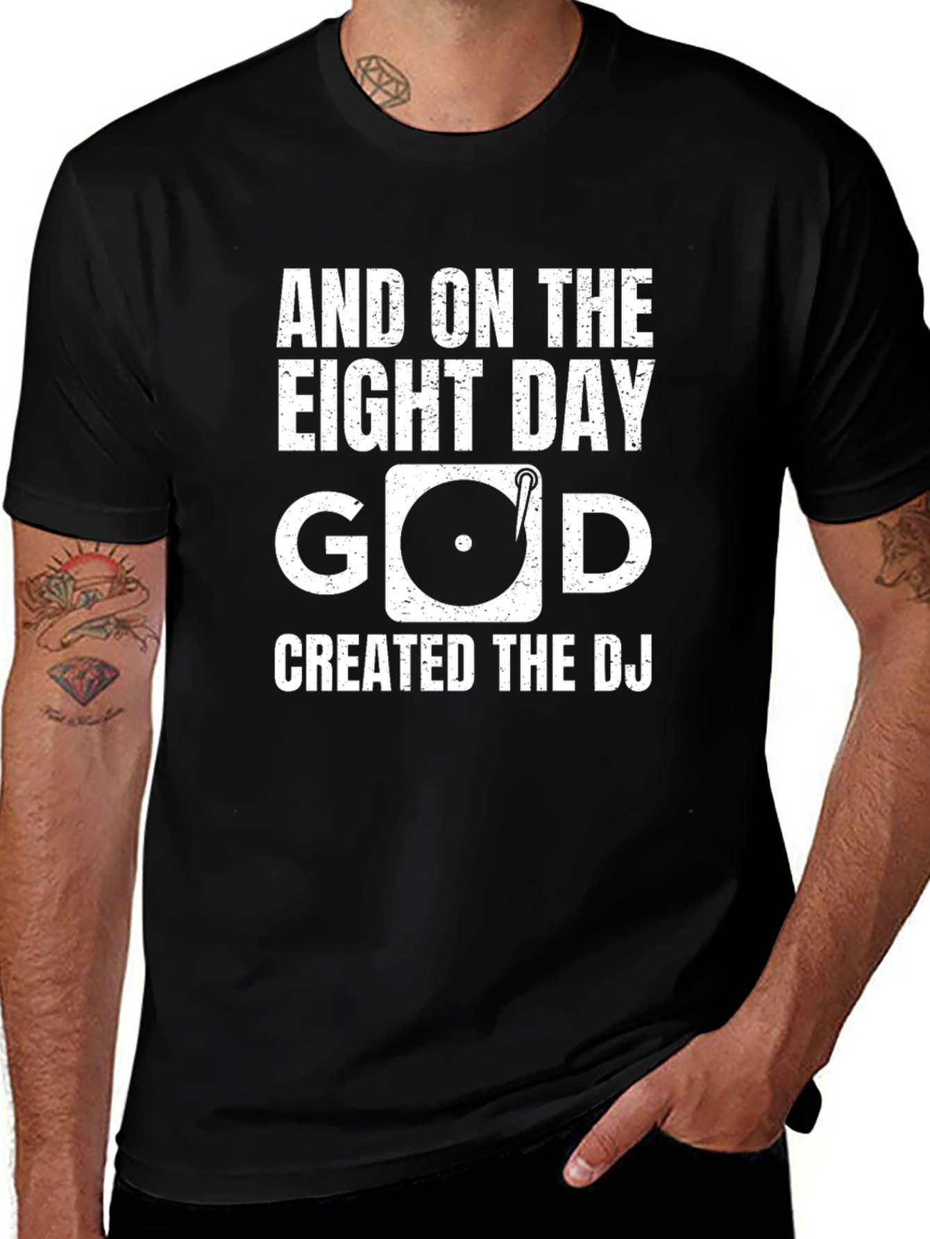 Variant 19 of And On The Eighth Day God Created The DJ T-Shirt