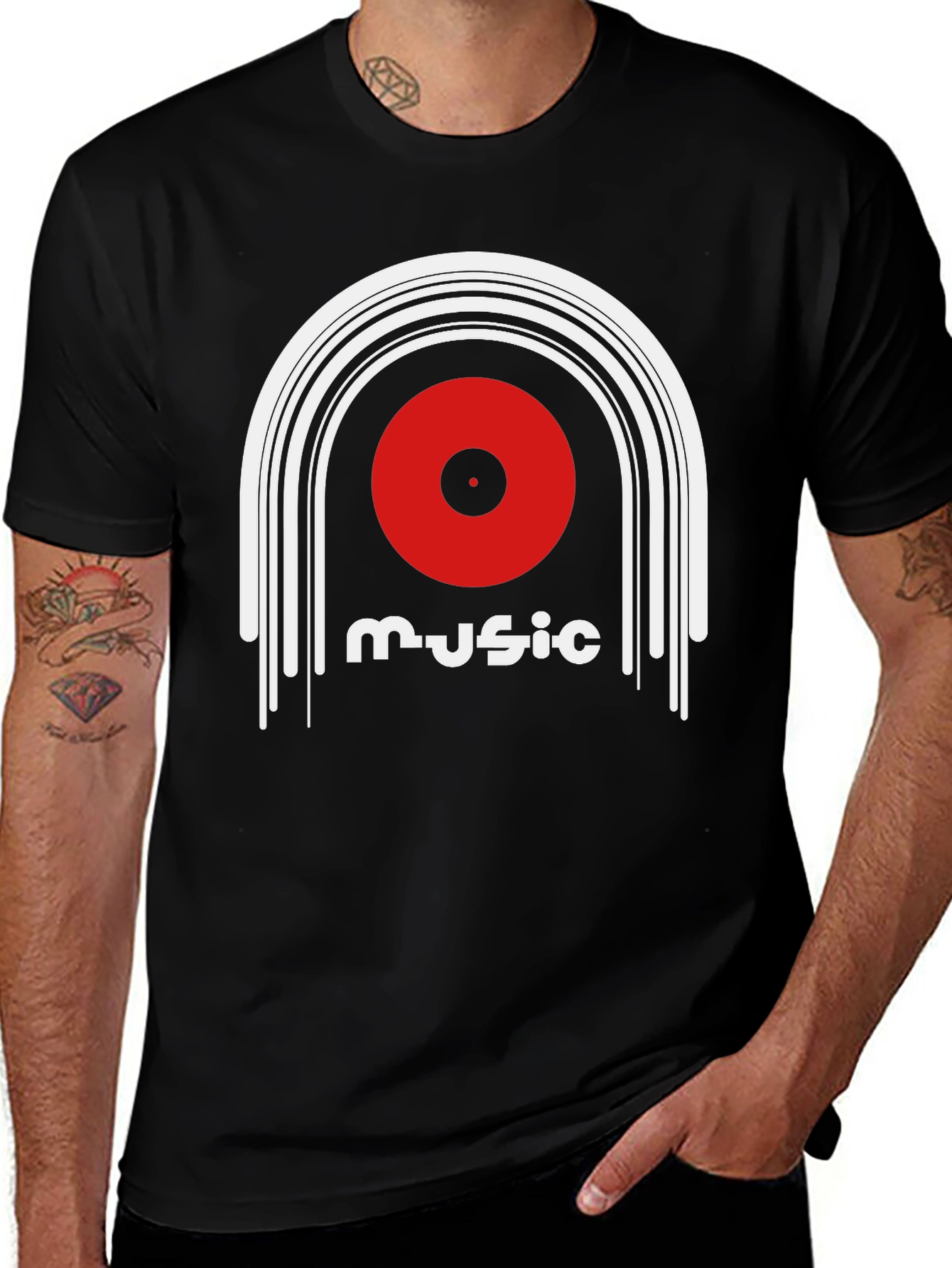 Variant 17 of Retro Music Record Graphic T-Shirt - Unisex