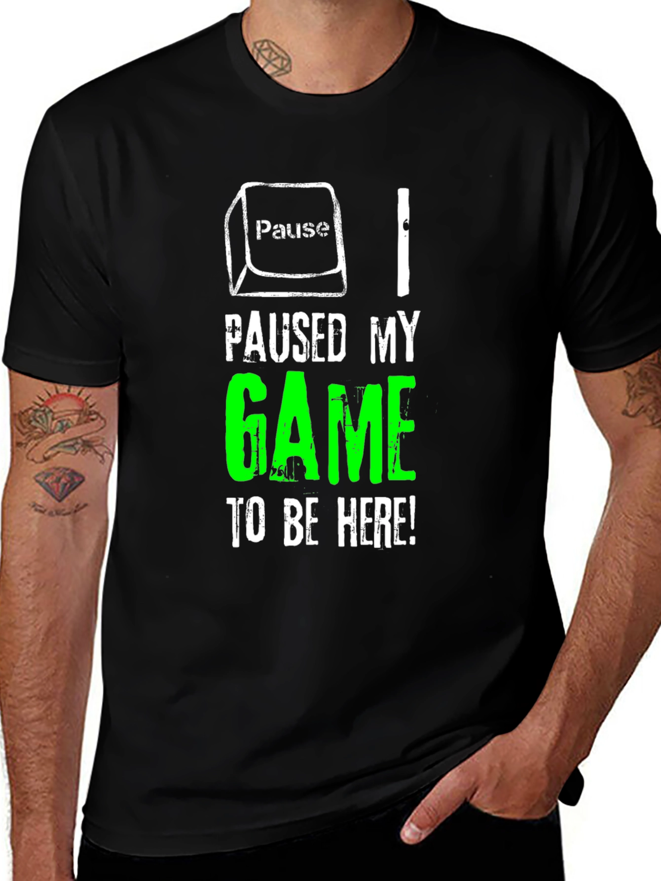 Variant 7 of Paused My Game to Be Here T-Shirt Gamer Tee