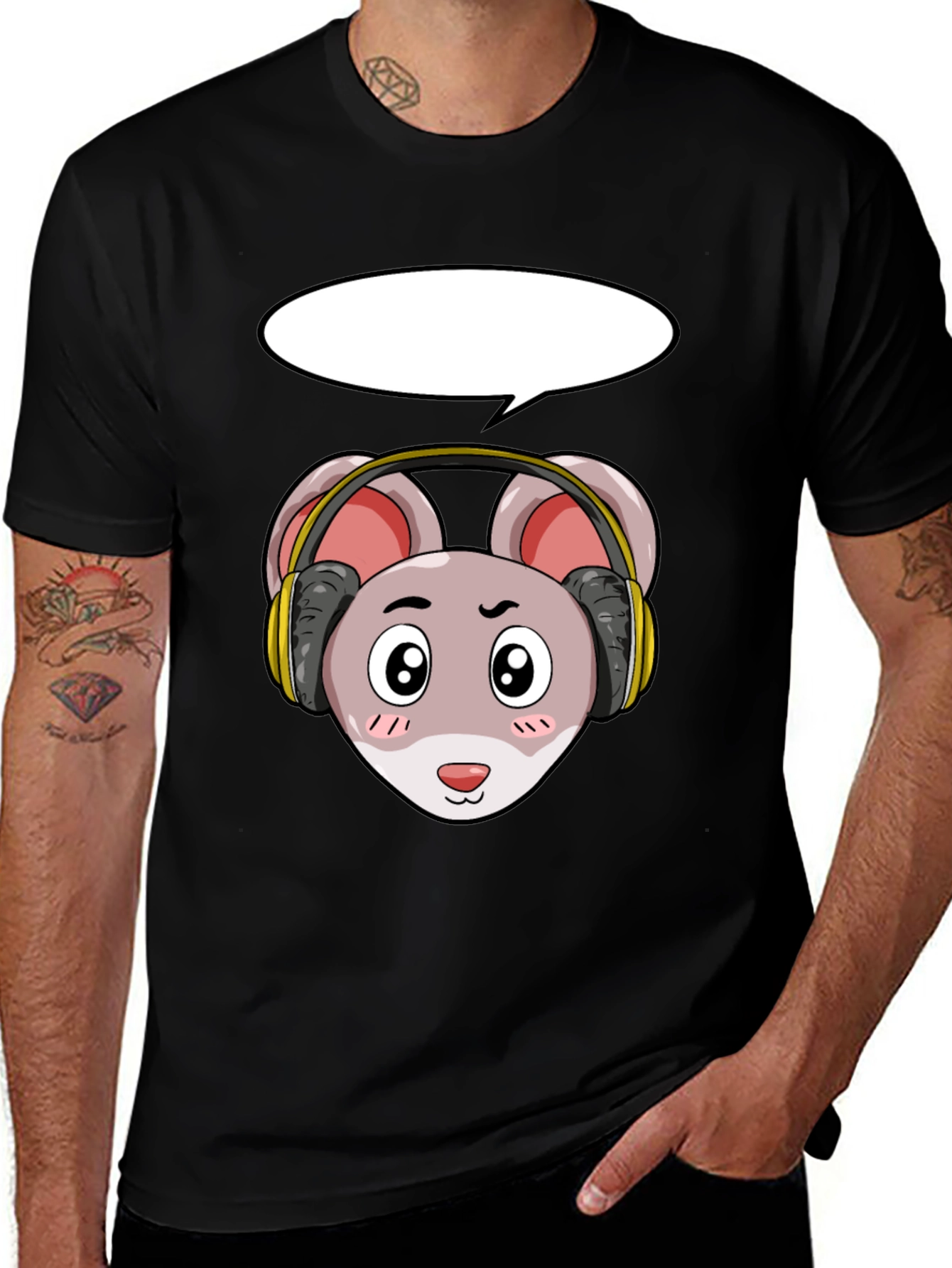 Variant 6 of Cool Mouse with Headphones T-Shirt