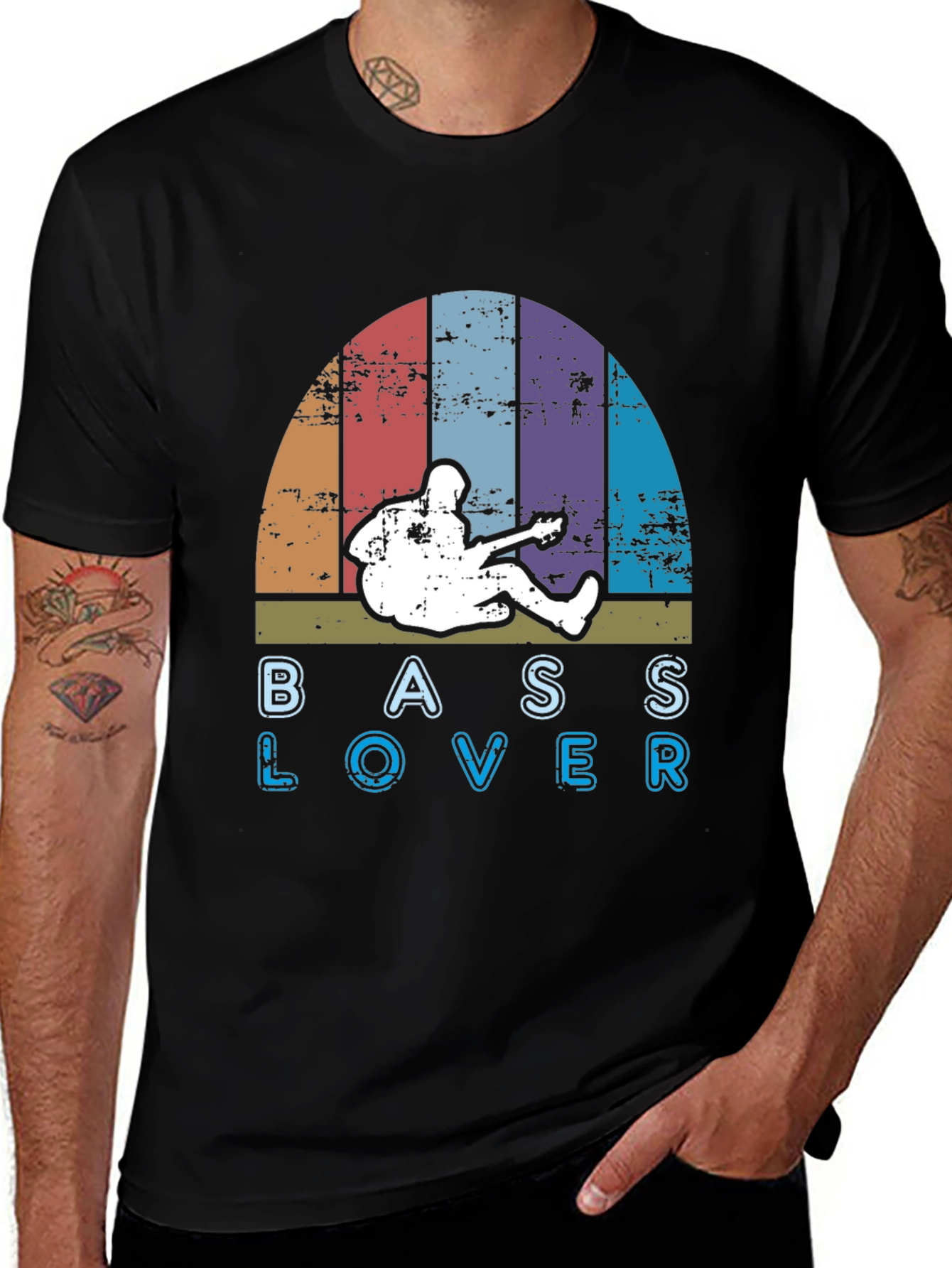 Variant 27 of Bass Lover Retro Graphic T-Shirt