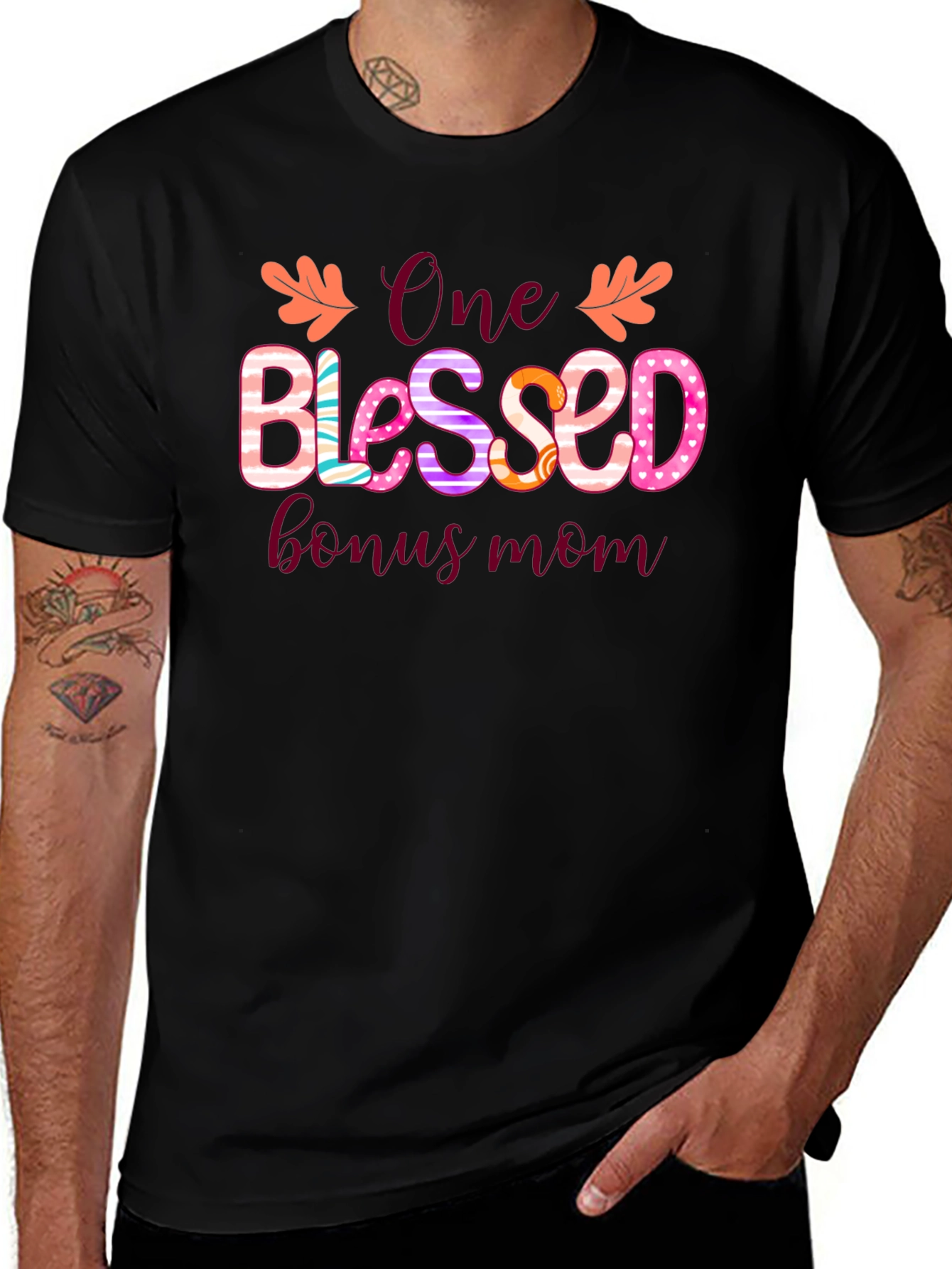 Variant 13 of One Blessed Bonus Mom T-Shirt
