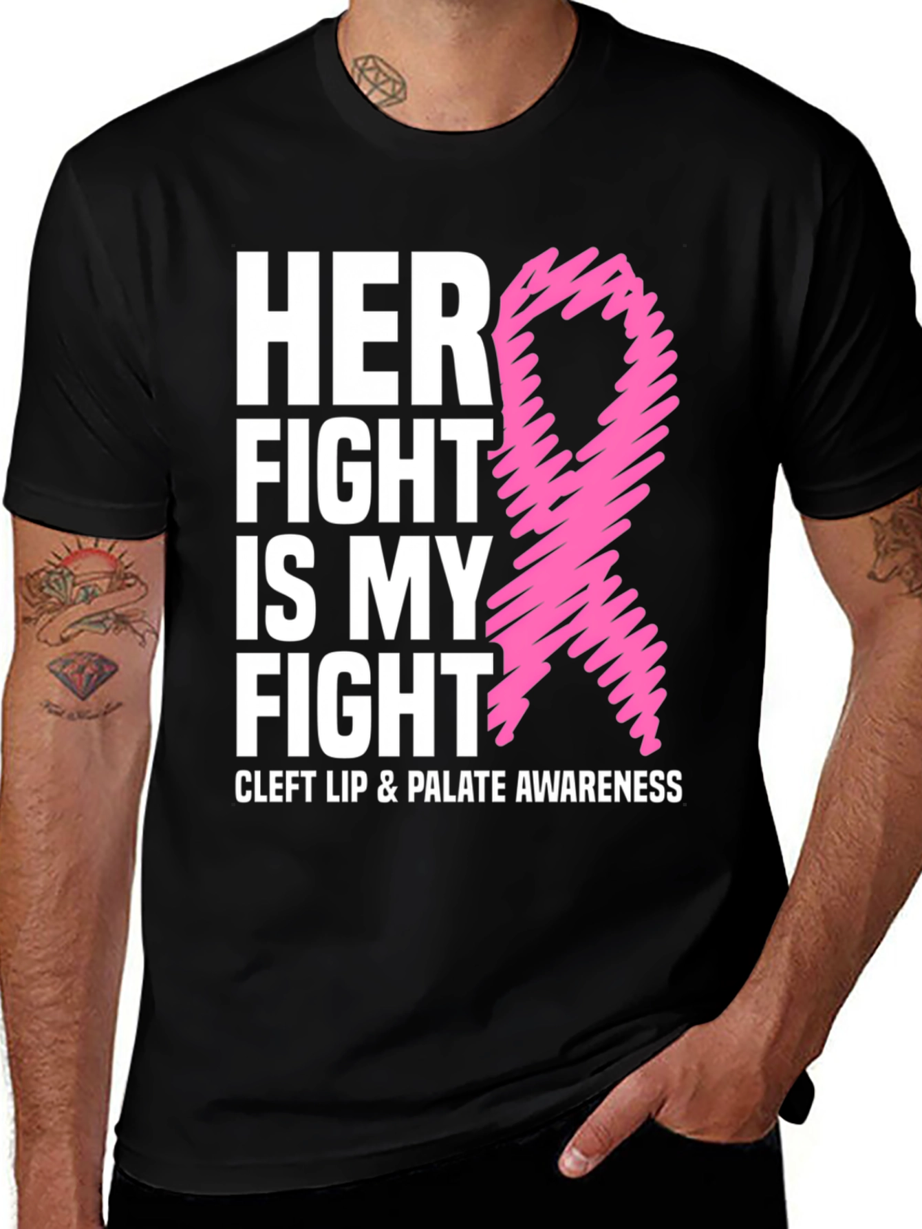 Her Fight is My Fight Cleft Lip Awareness T-Shirt