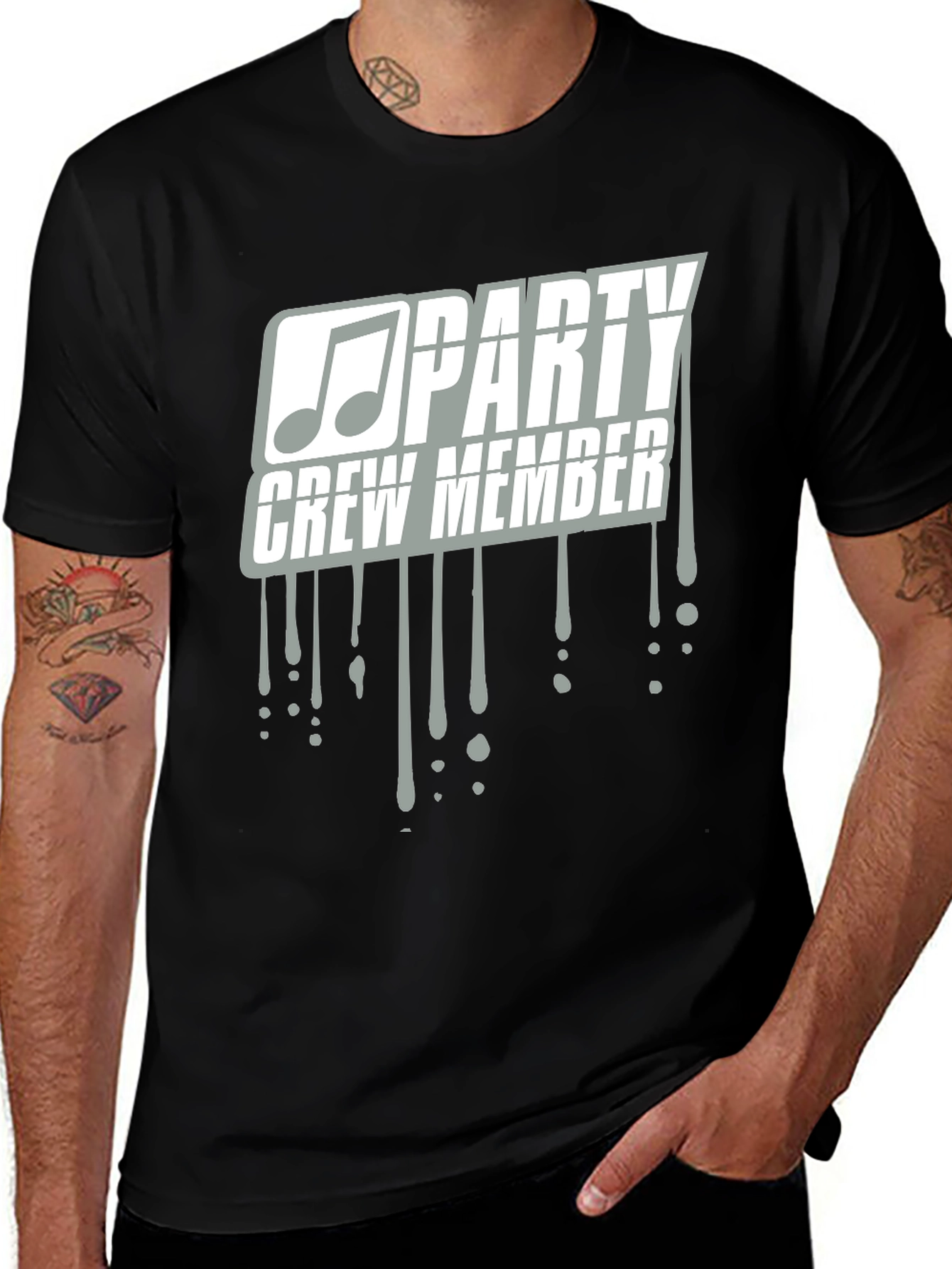 Variant 22 of Party Crew Member Tee - Music Note Design