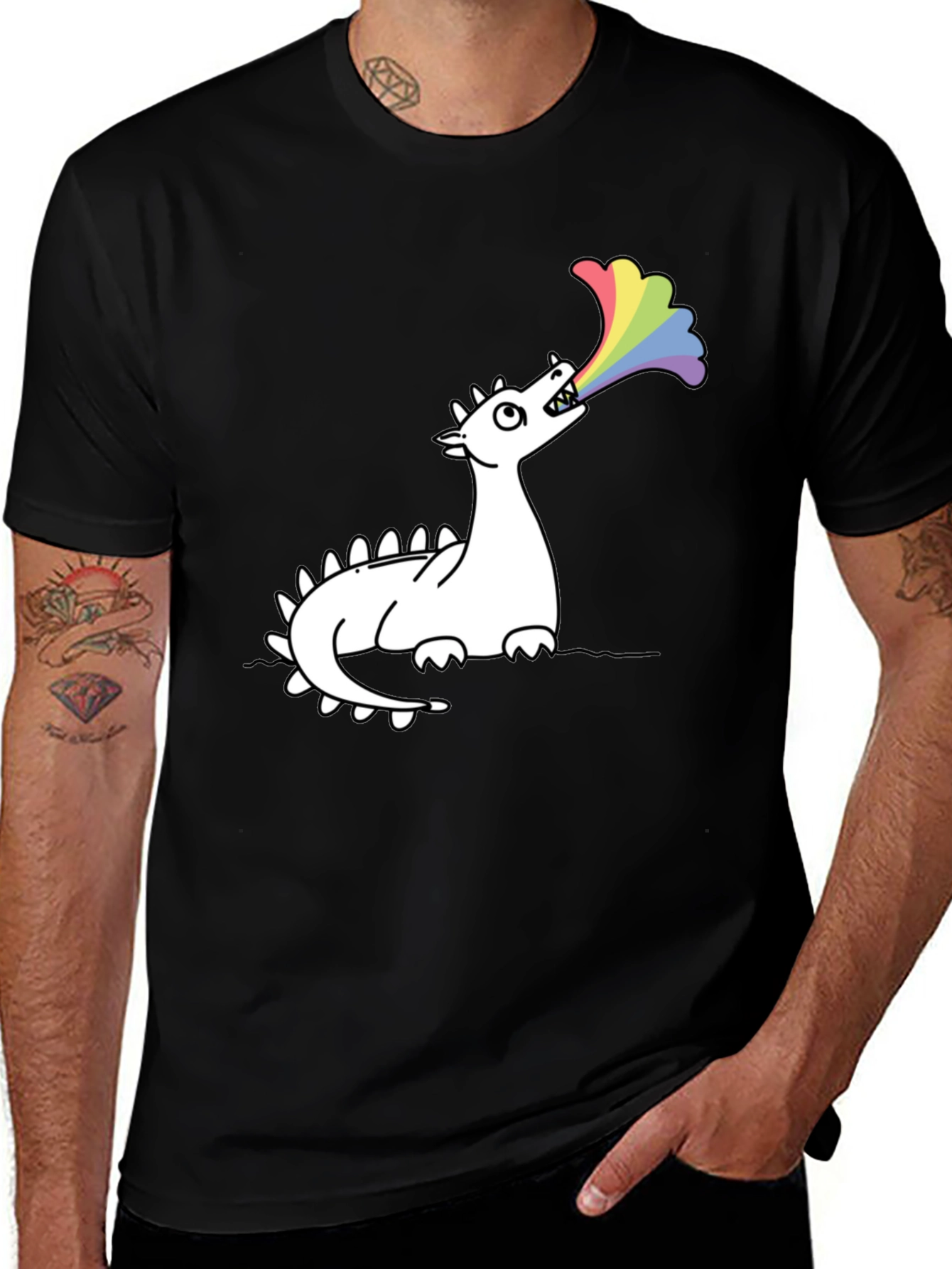 Variant 4 of Dragon Rainbow Breath Graphic Tee