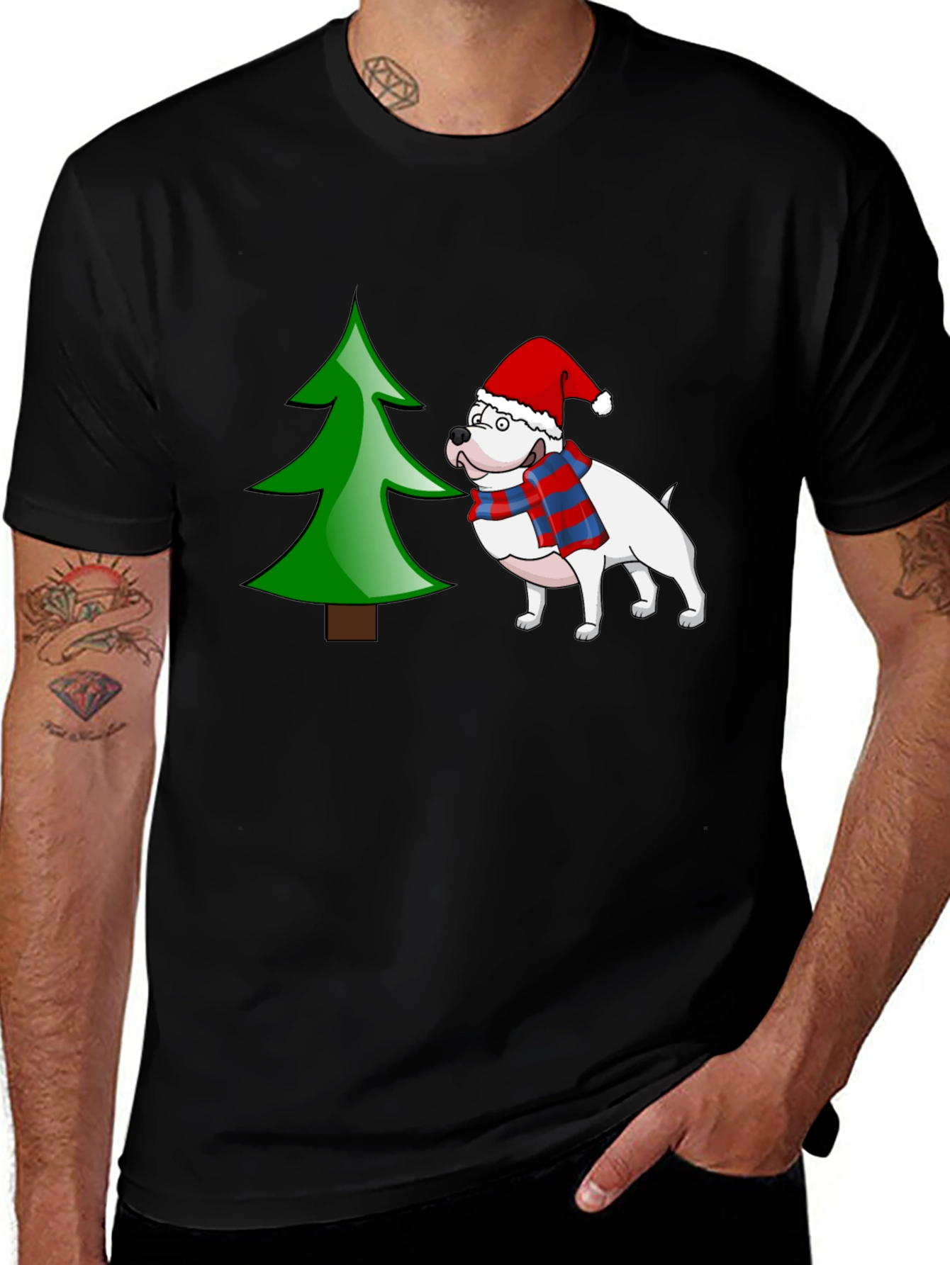 Festive Dog Christmas Tree T-Shirt
