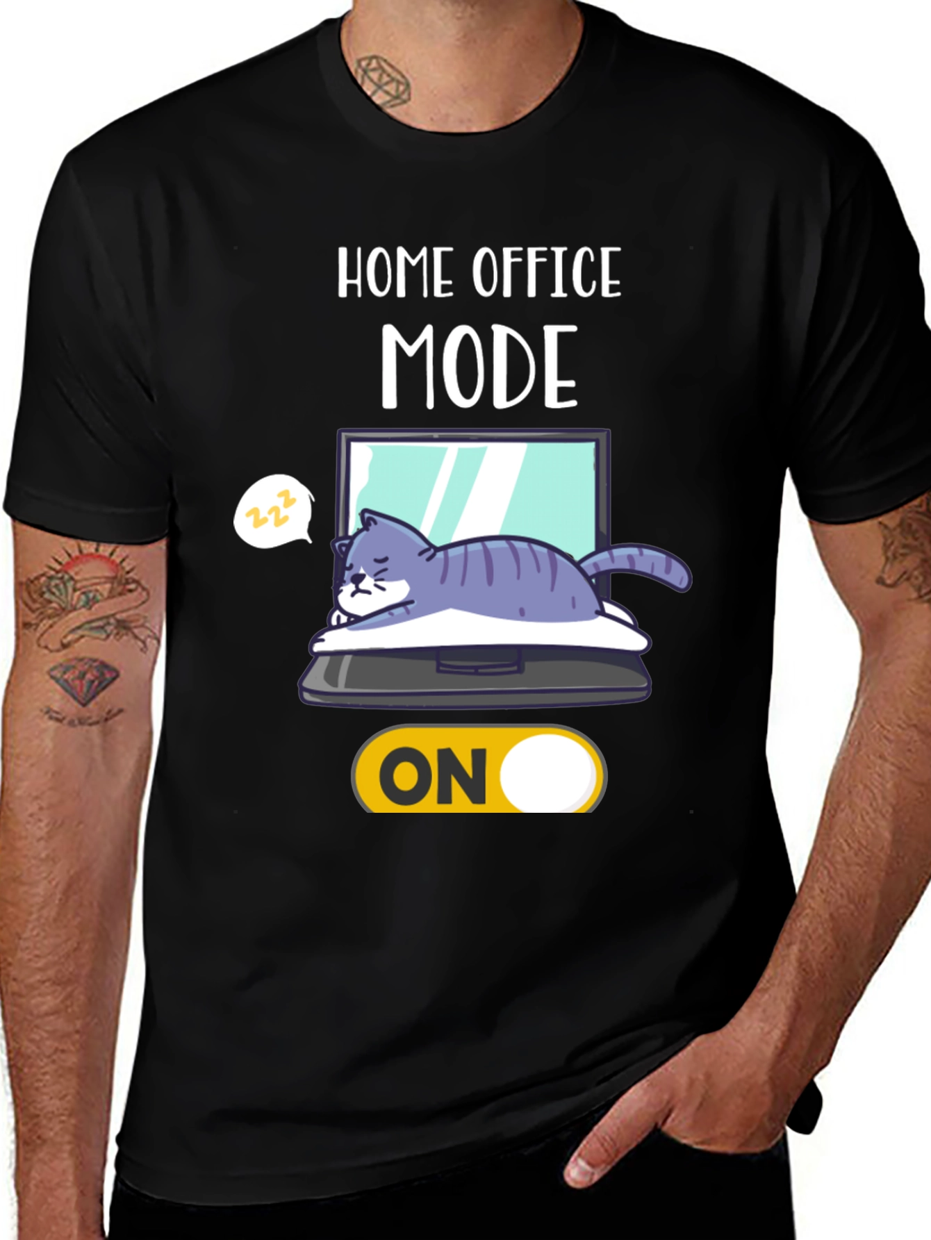 Home Office Mode On Cat T-Shirt