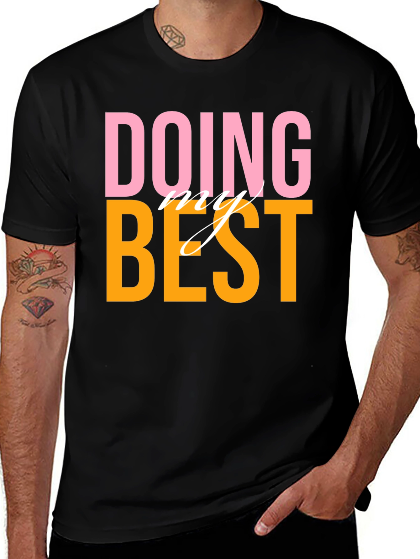 Variant 25 of Doing My Best Graphic Tee - Trendy Casual Comfort