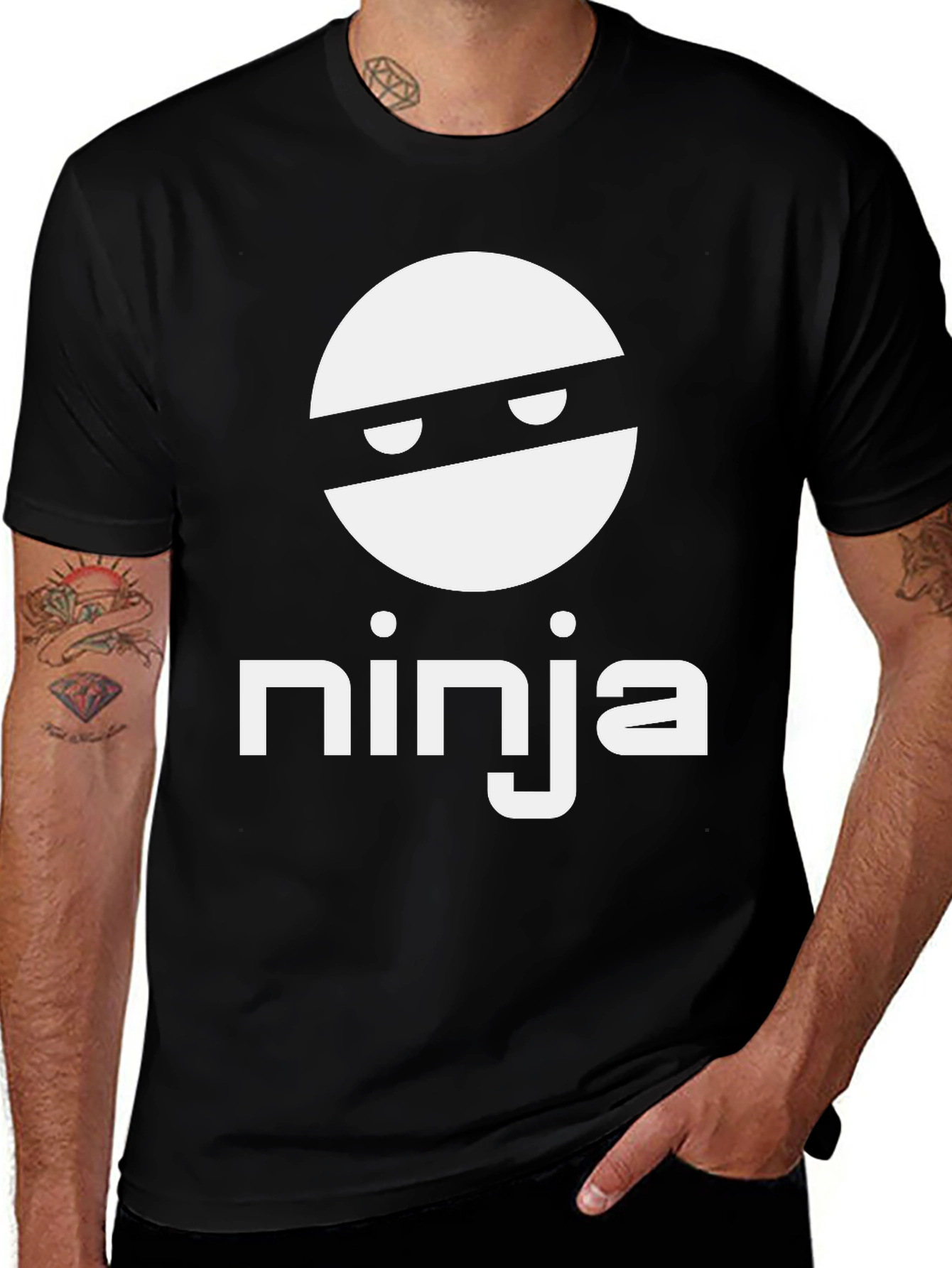 Variant 16 of Ninja Graphic Black T-Shirt - Cool Gamer Style