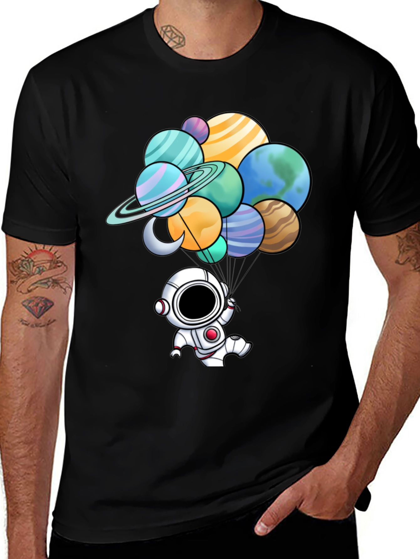 Variant 20 of Astronaut Planet Balloon Graphic Tee