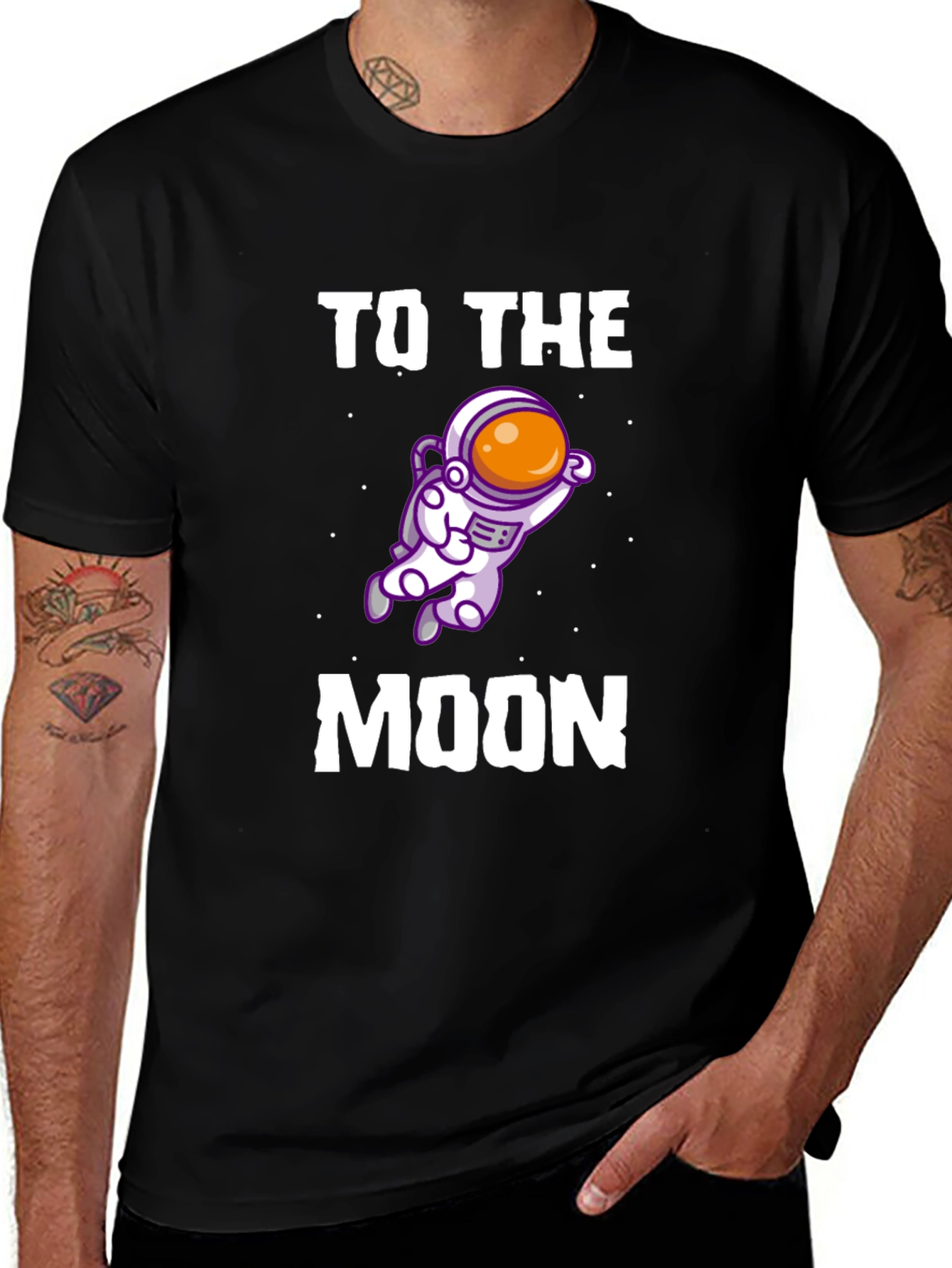 Variant 9 of To The Moon Astronaut Graphic Tee