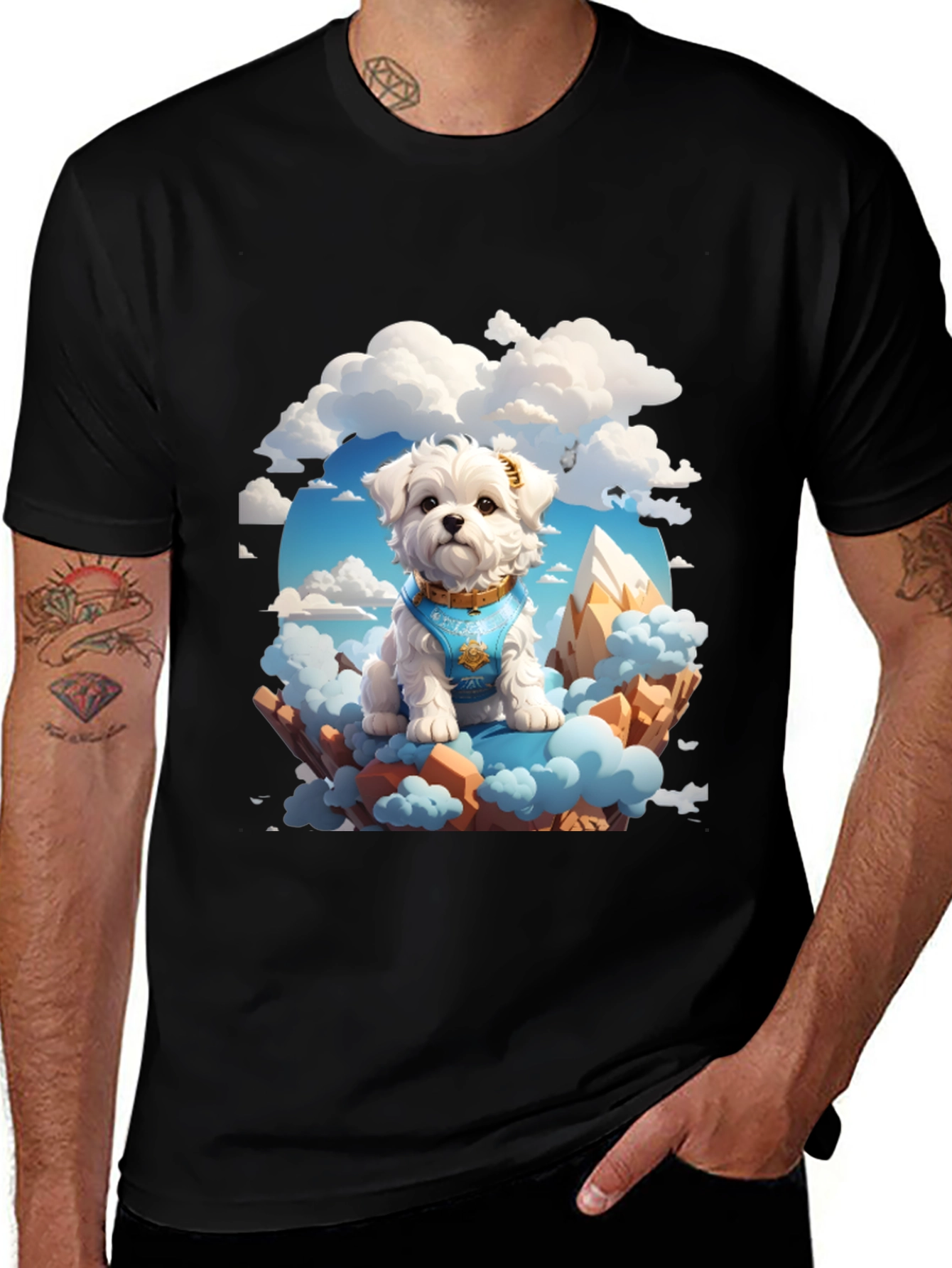 Variant 14 of Dog in the Clouds T-Shirt