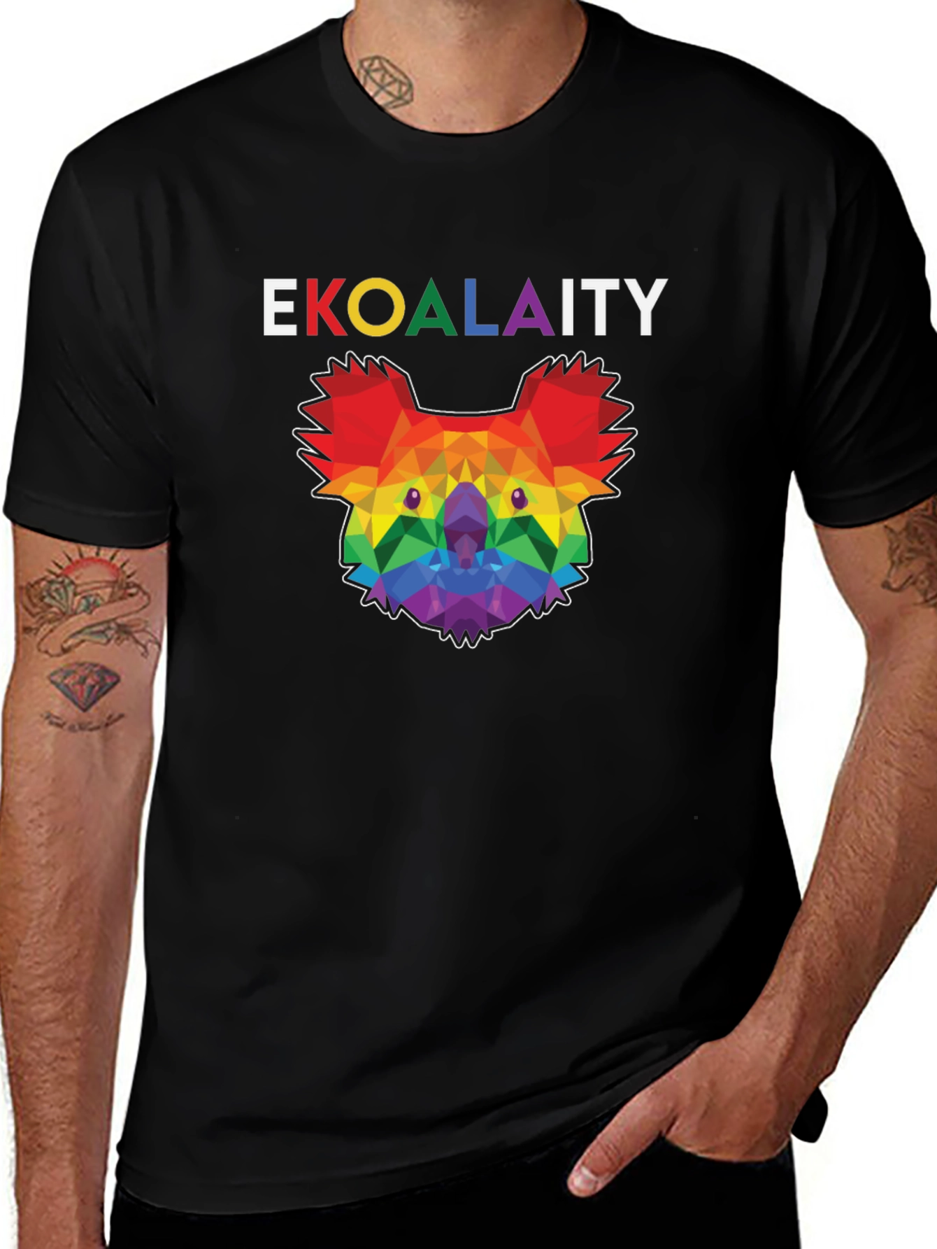 Variant 30 of EKOALAITY Pride Rainbow Graphic Tee