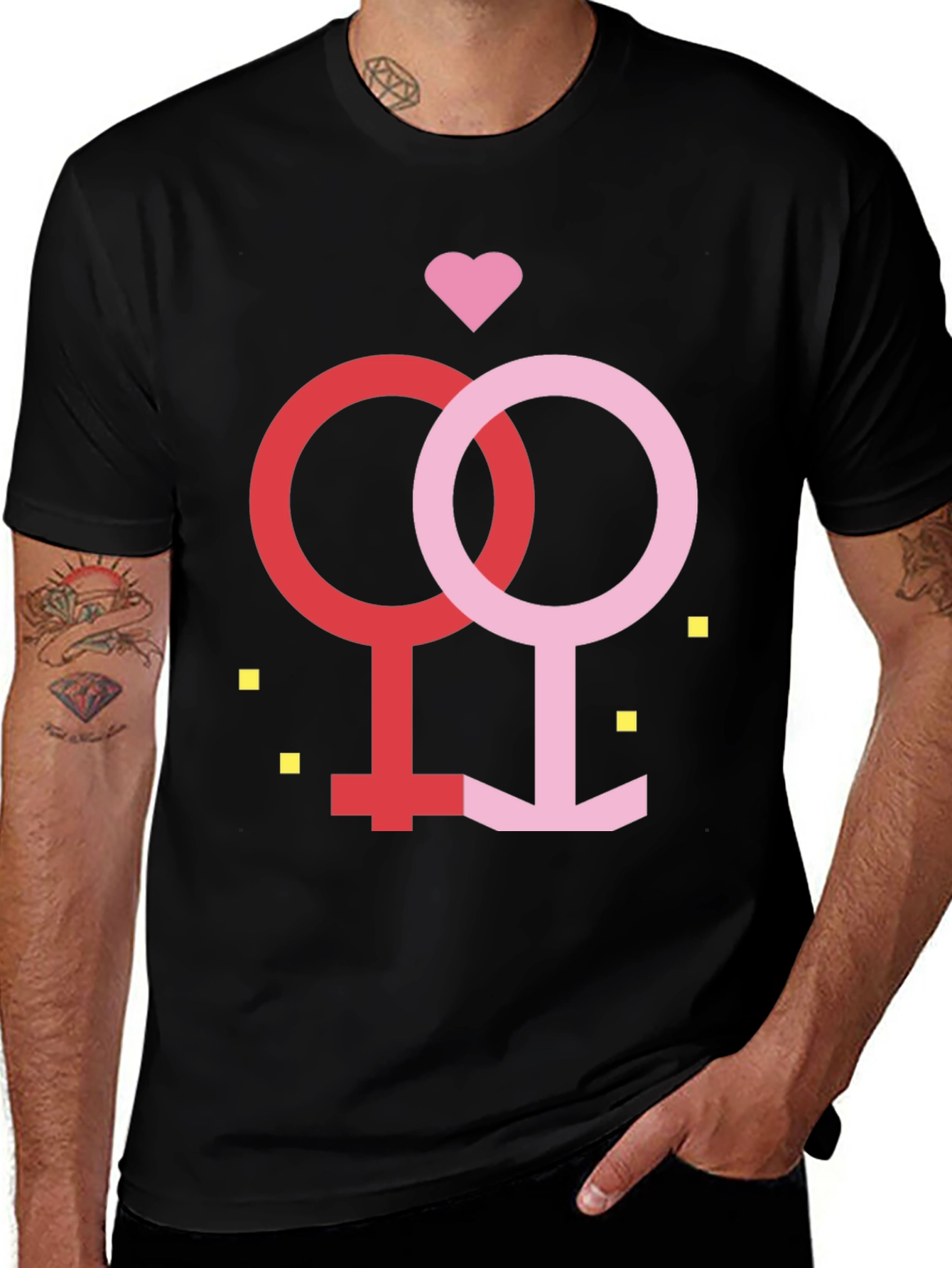 Variant 22 of Matching Venus Symbol Graphic Tee