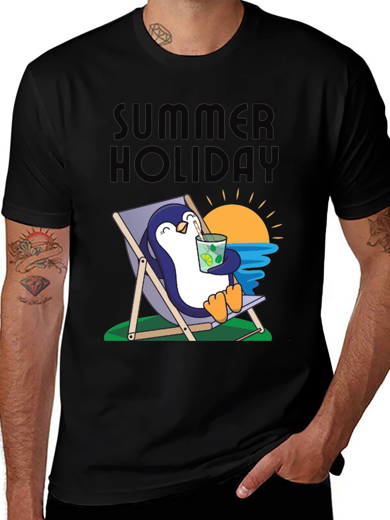 Variant 14 of Summer Holiday Penguin T-Shirt