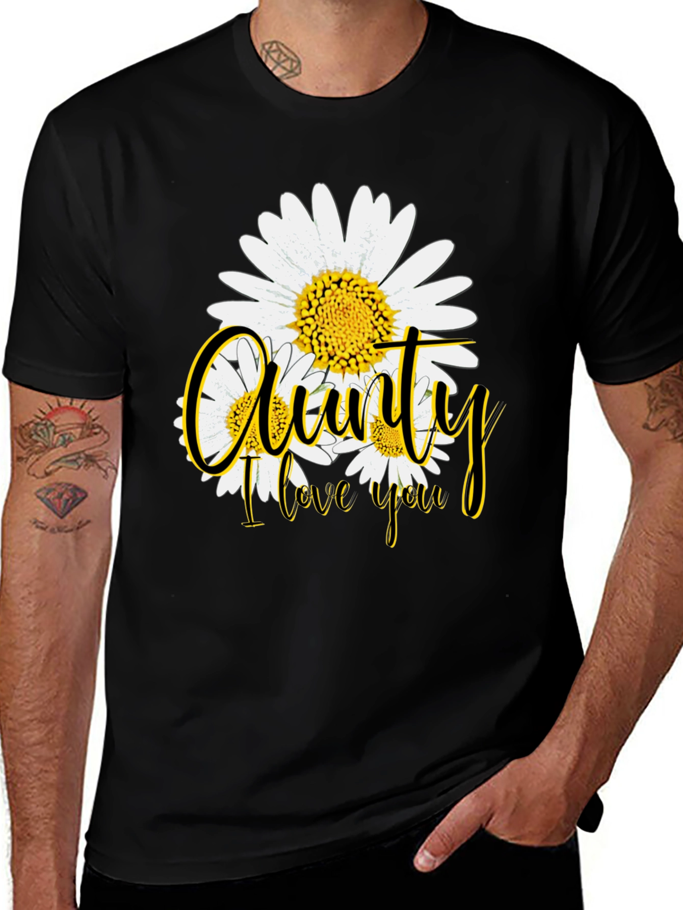 Variant 26 of Aunty I Love You Floral Graphic T-Shirt
